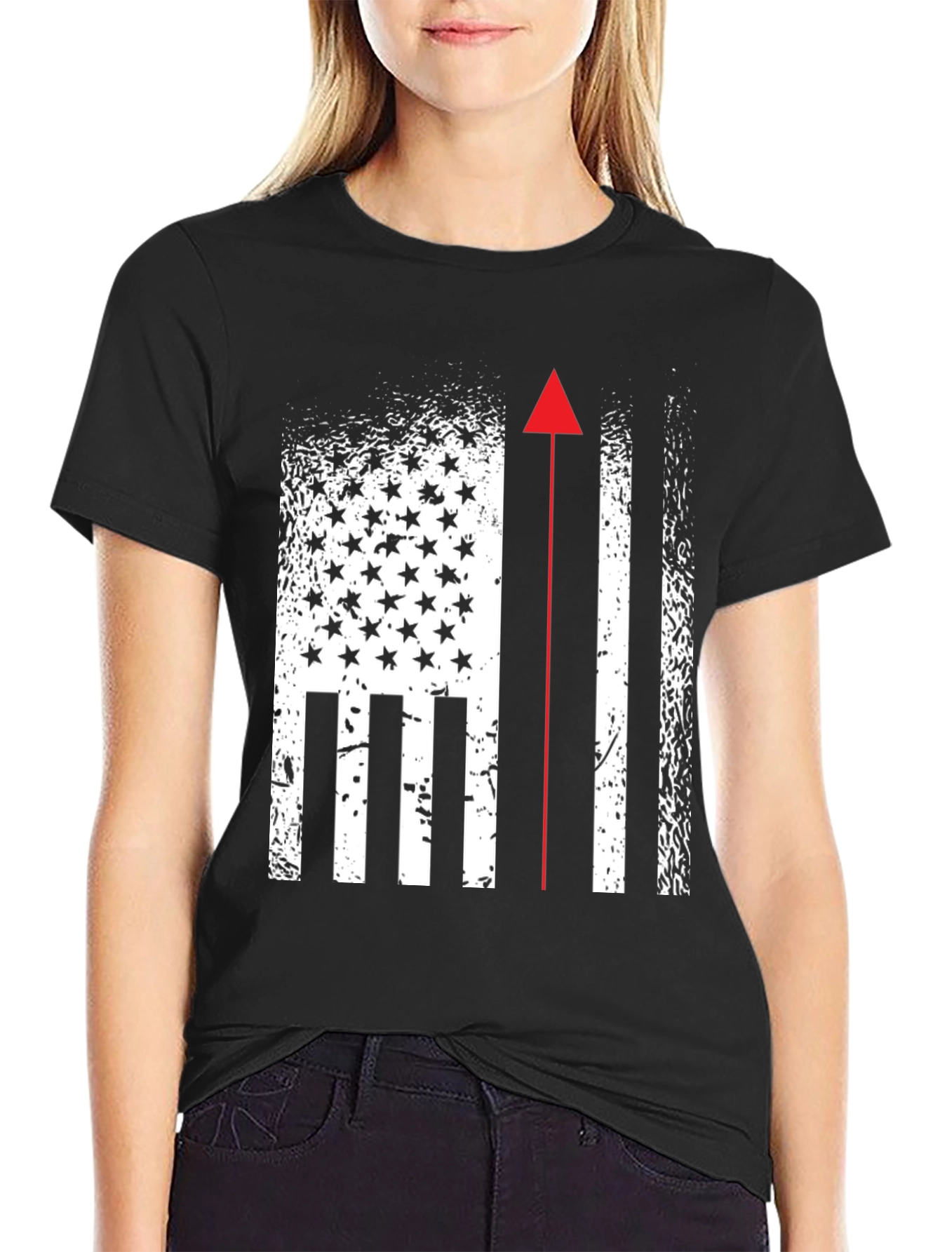 American Flag Firefighter T-Shirt Patriotic Firemen Tee