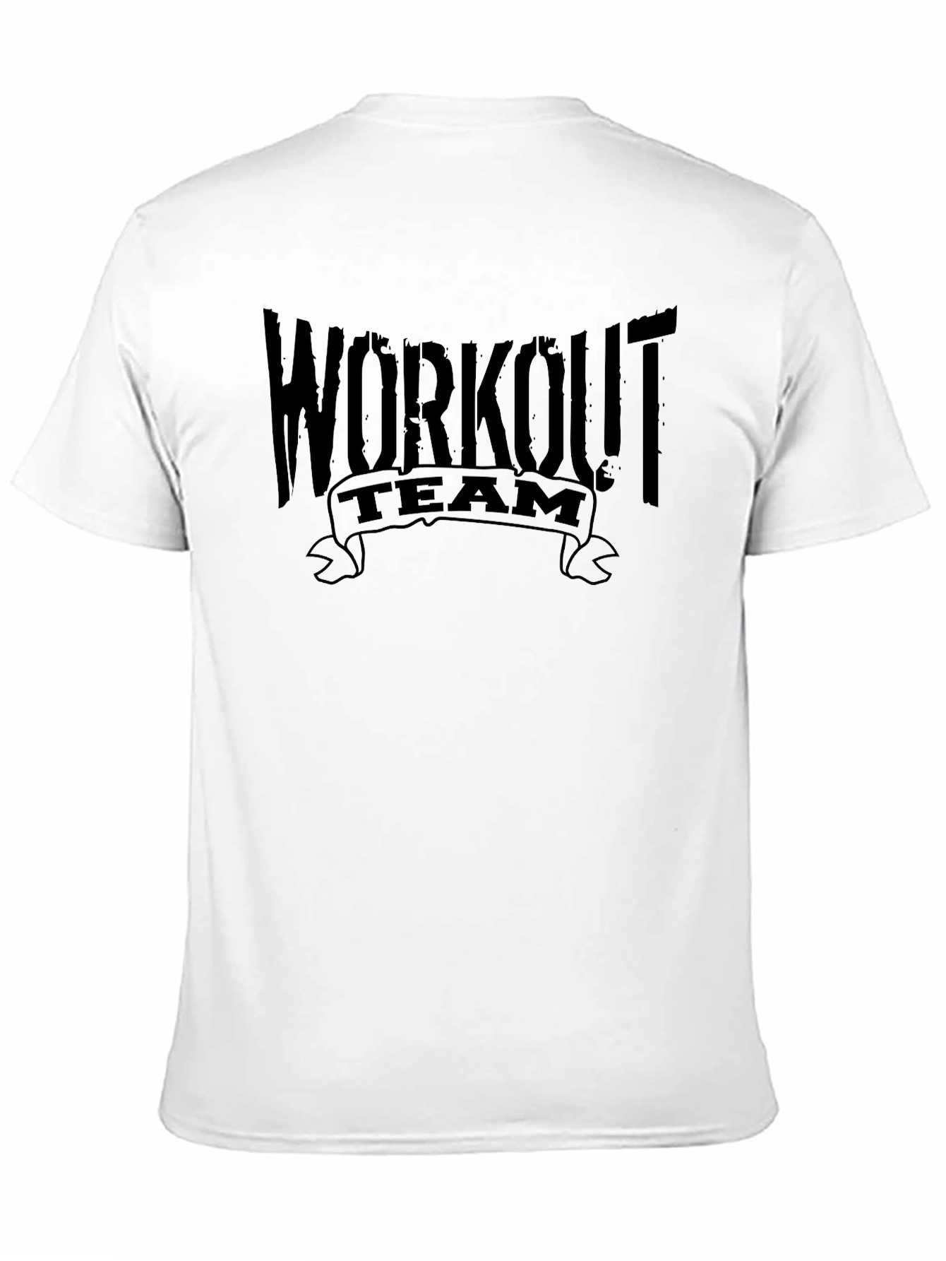 Workout Team Graphic Tee - Black Cotton T-Shirt