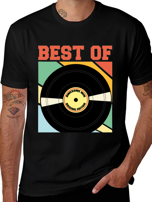 Retro Best Of Vinyl Record Graphic T-Shirt