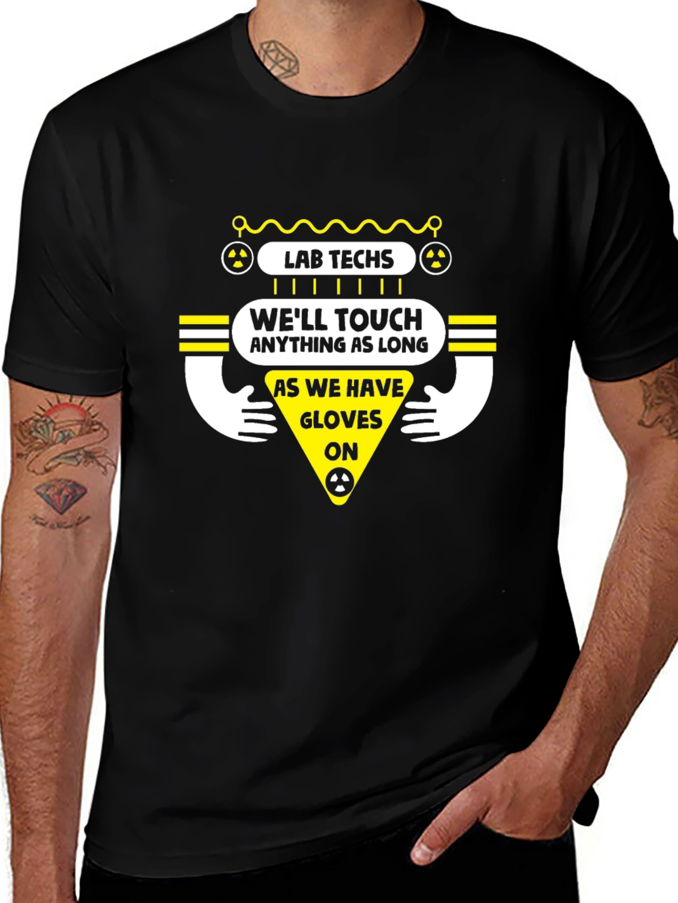 Lab Techs Glove Humor T-Shirt