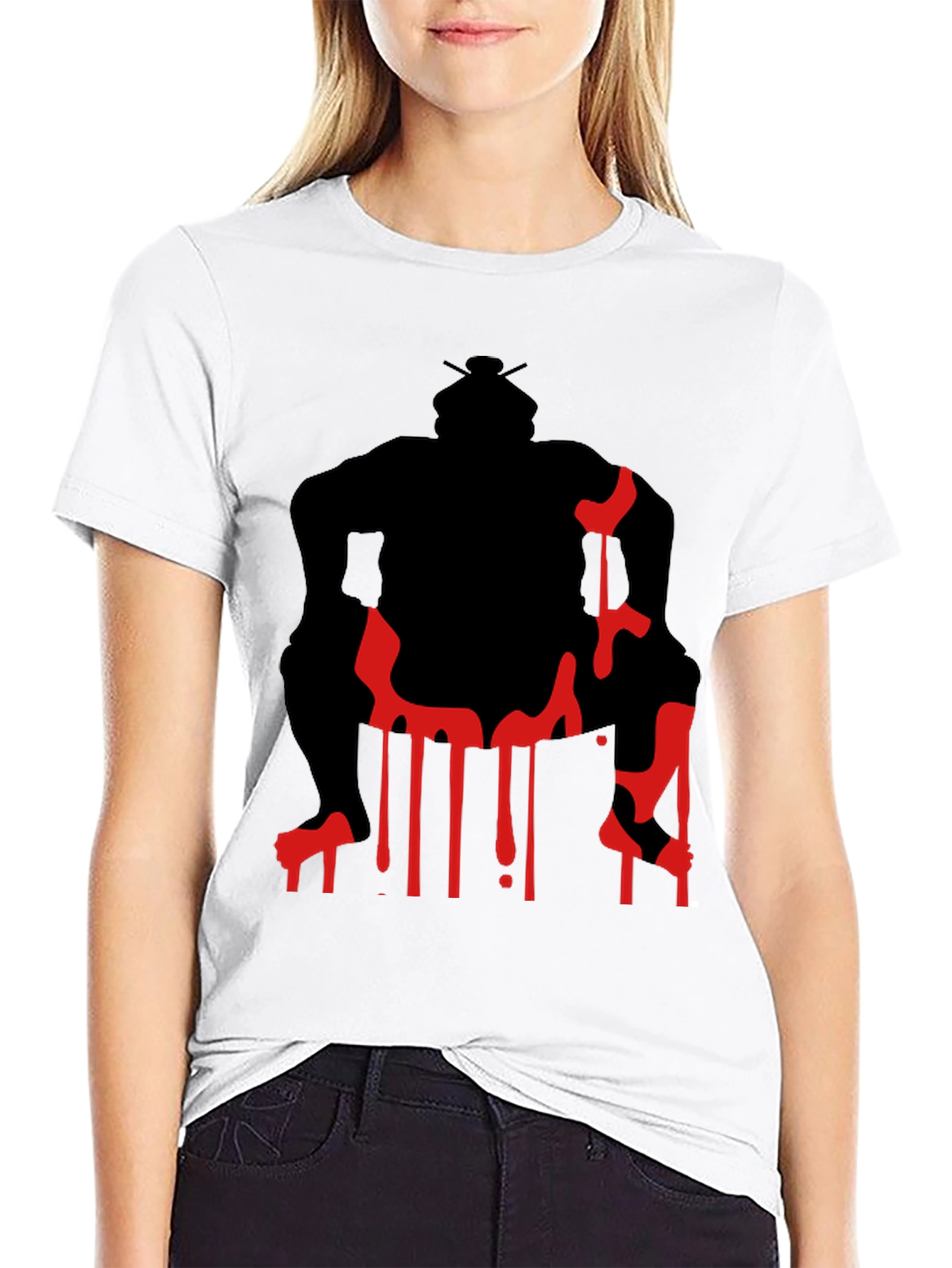 Sumo Wrestler Graphic Tee - Black