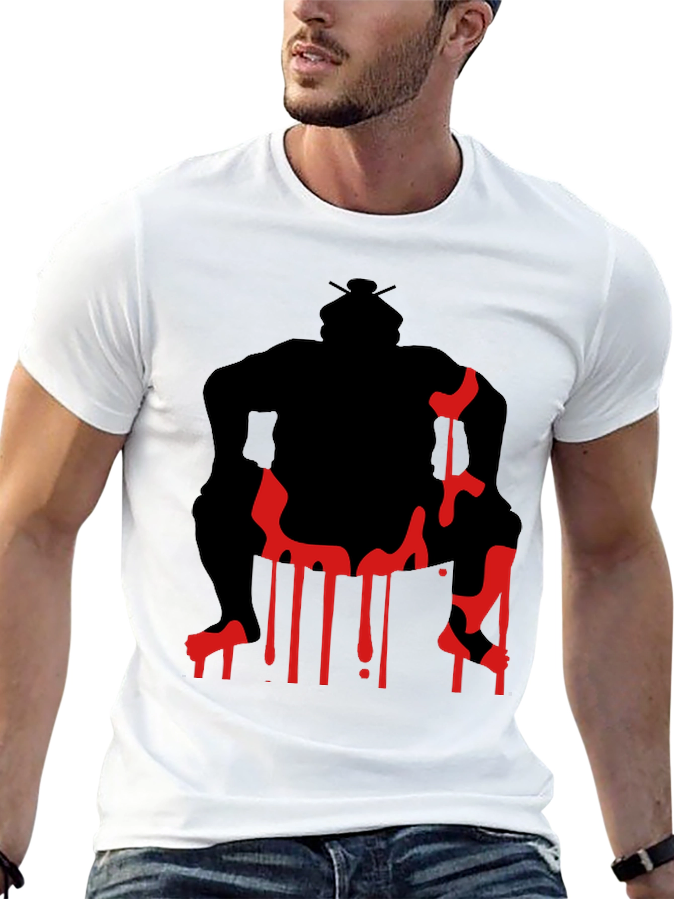 Sumo Wrestler Graphic Tee - Black