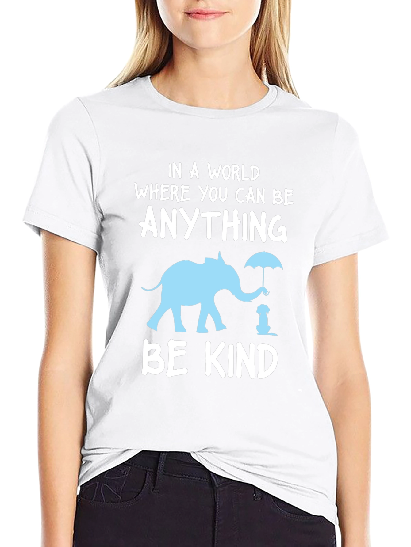 Be Kind T-Shirt: Elephant and Dog Graphic Tee