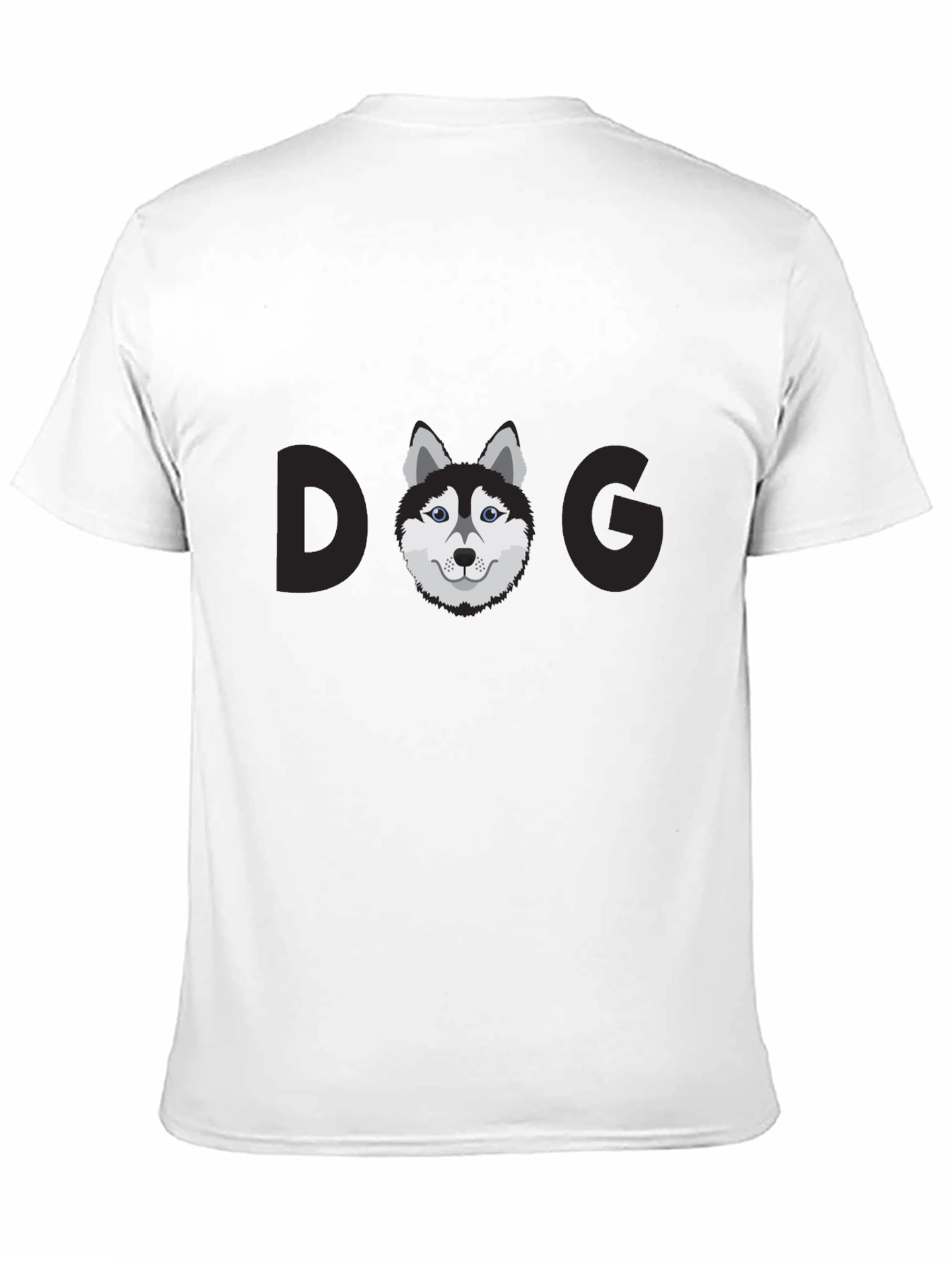 Dog Graphic Print Black T-Shirt