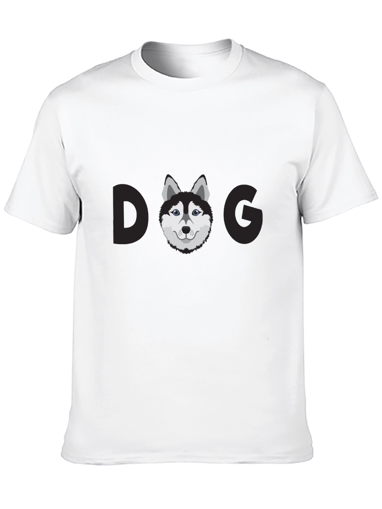 Dog Graphic Print Black T-Shirt