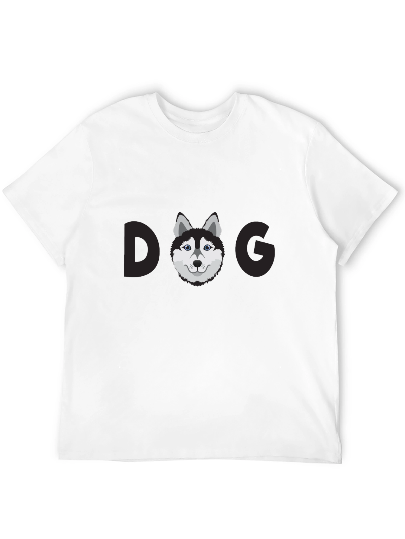 Dog Graphic Print Black T-Shirt