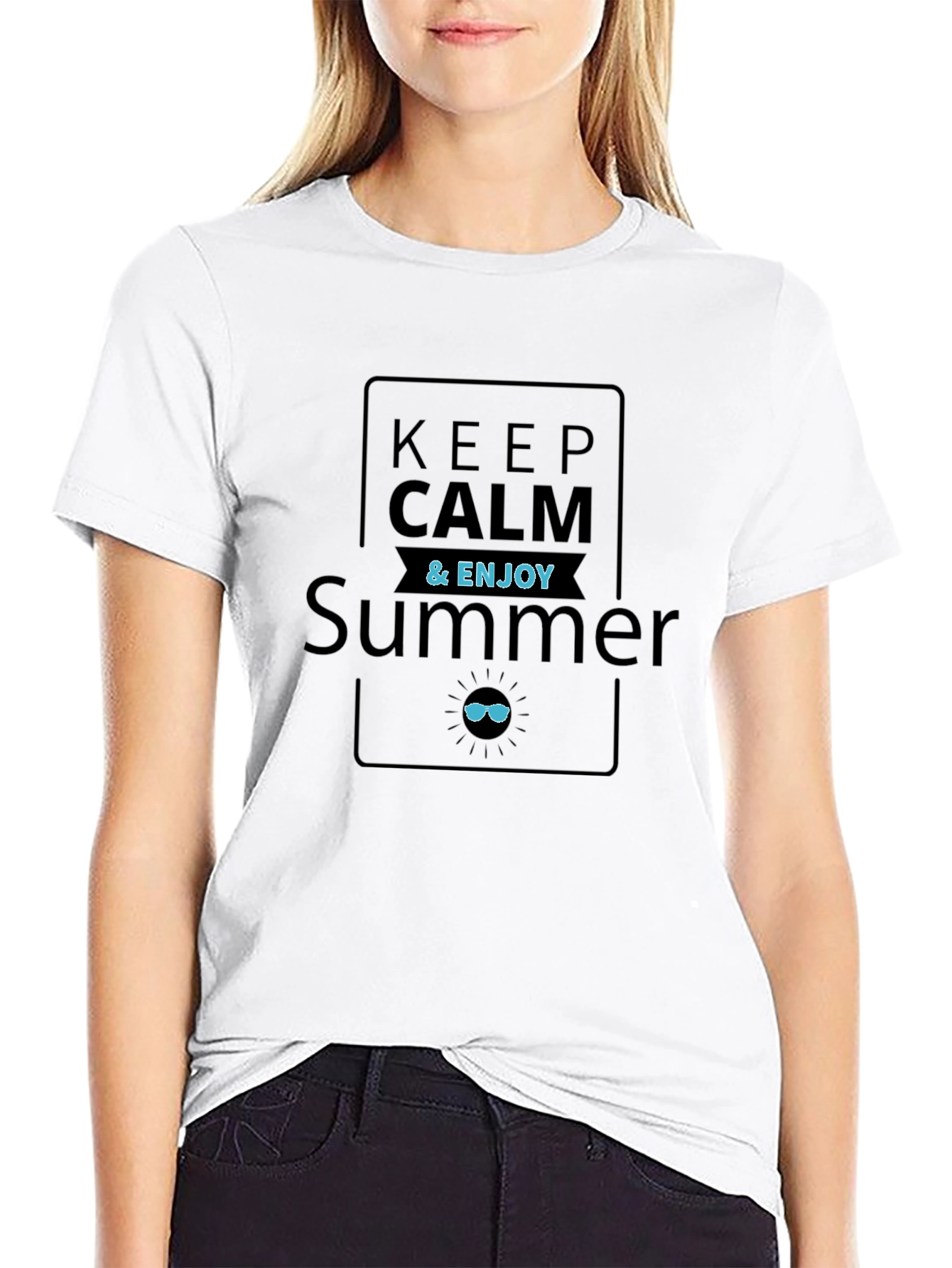 Keep Calm & Enjoy Summer Graphic T-Shirt