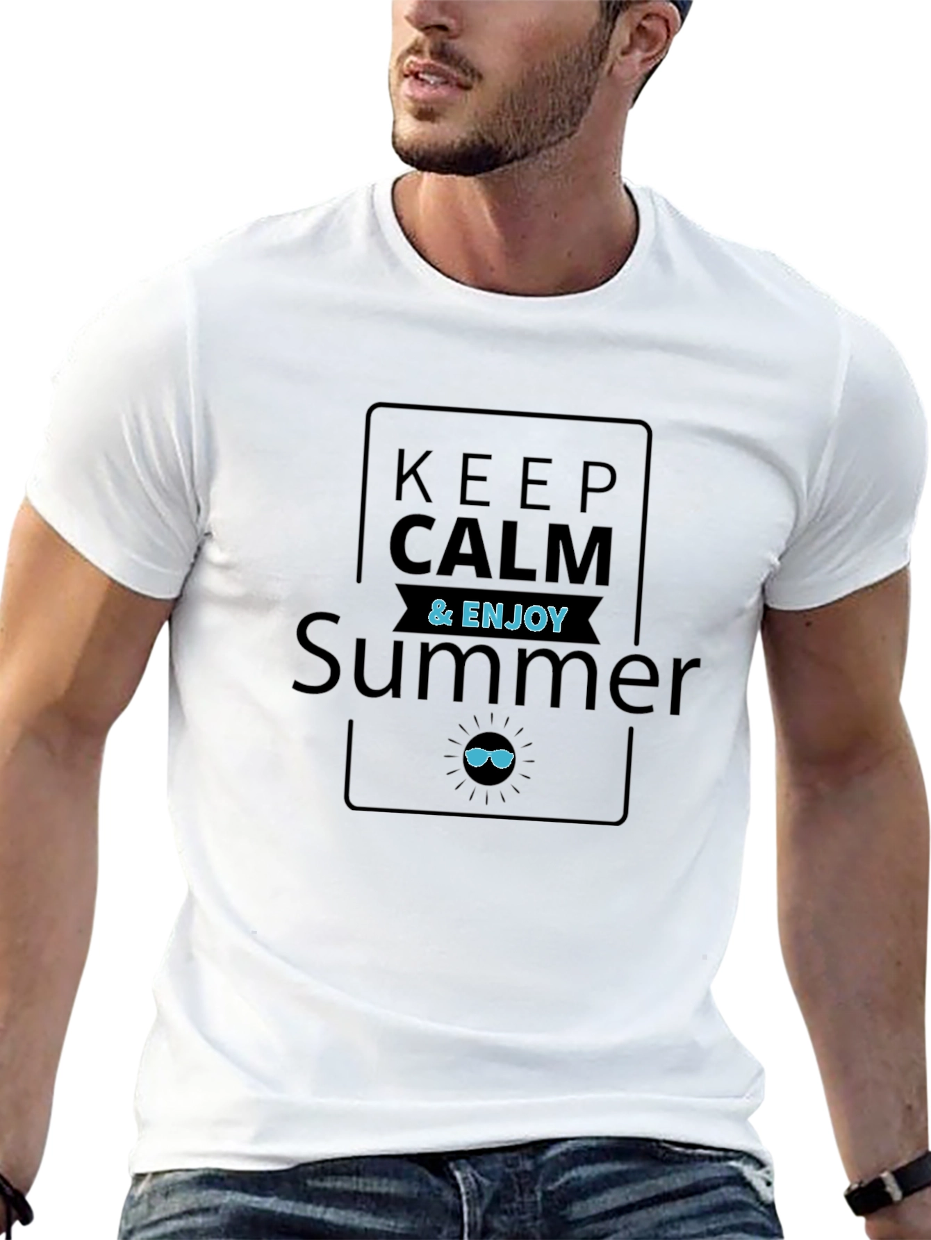 Keep Calm & Enjoy Summer Graphic T-Shirt