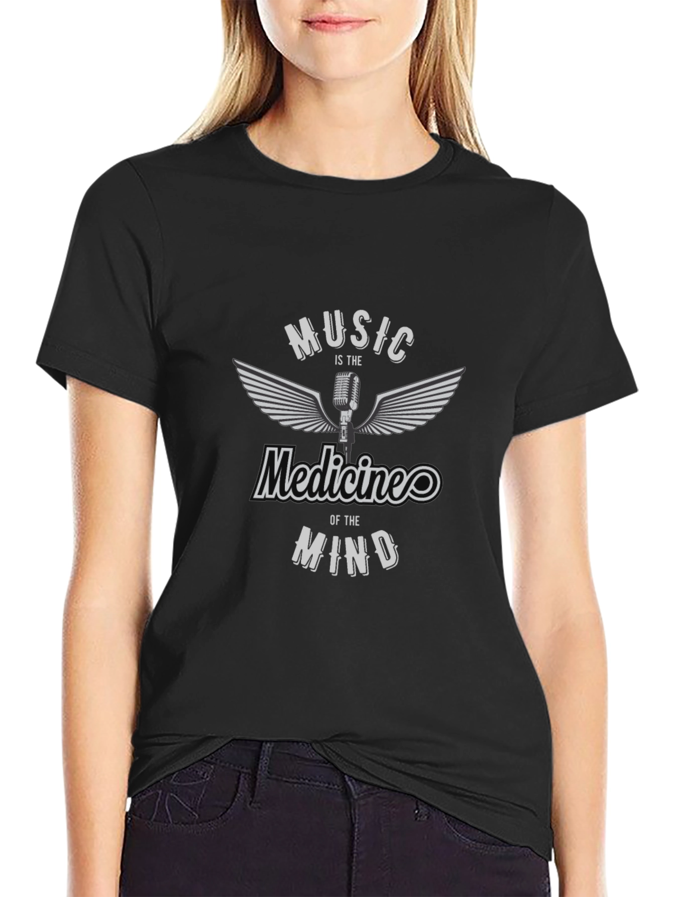 Music is the Medicine Black Graphic Tee