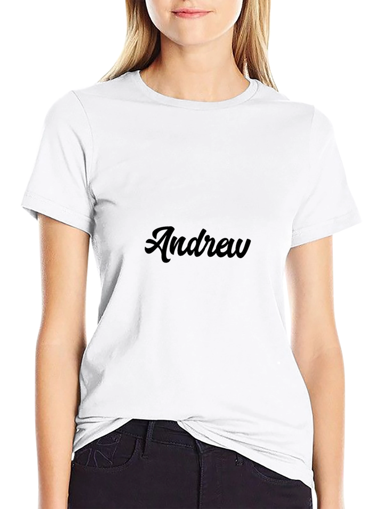 Andrew Personalized Black T-Shirt - Stylish & Comfortable