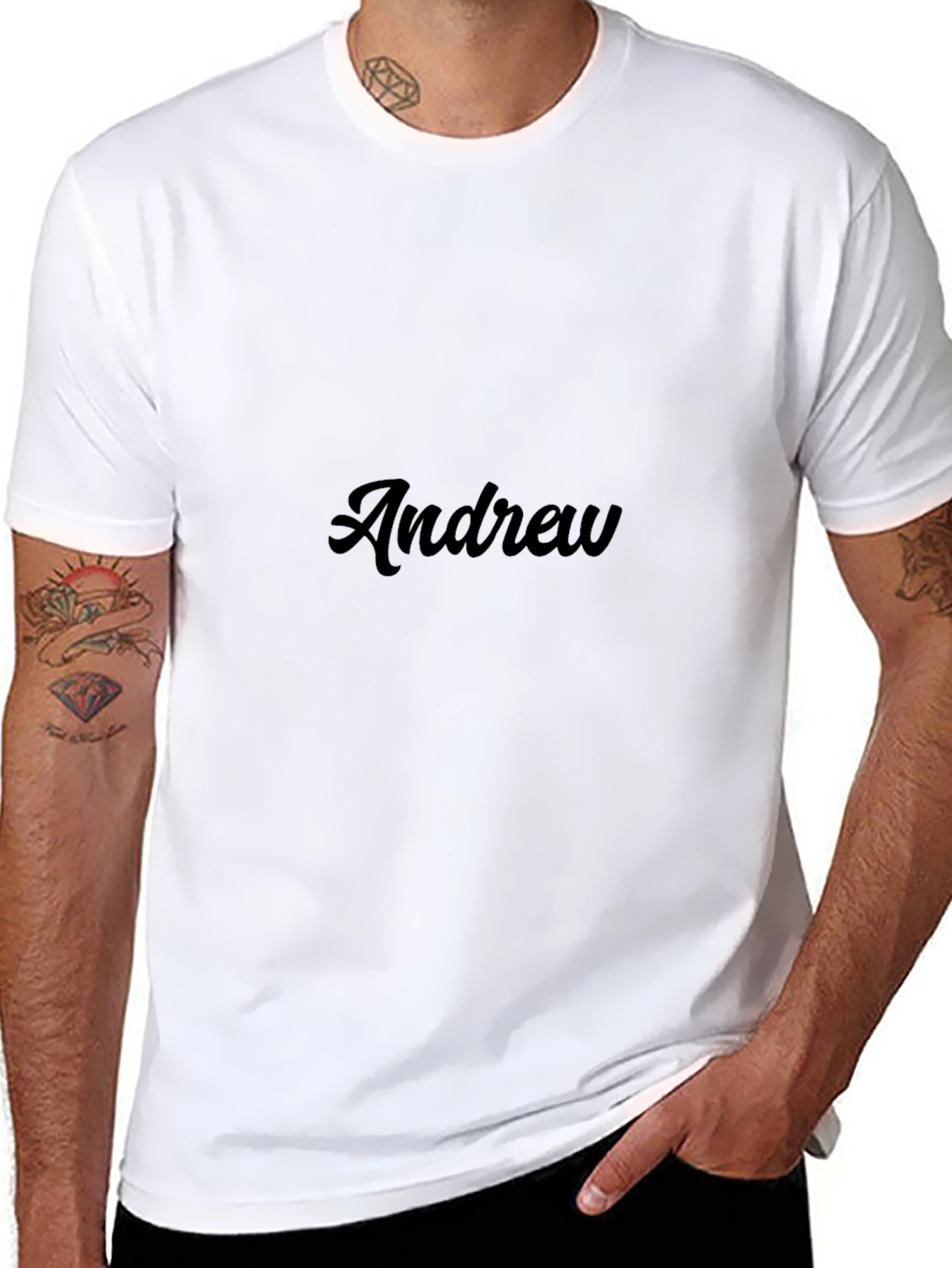 Andrew Personalized Black T-Shirt - Stylish & Comfortable