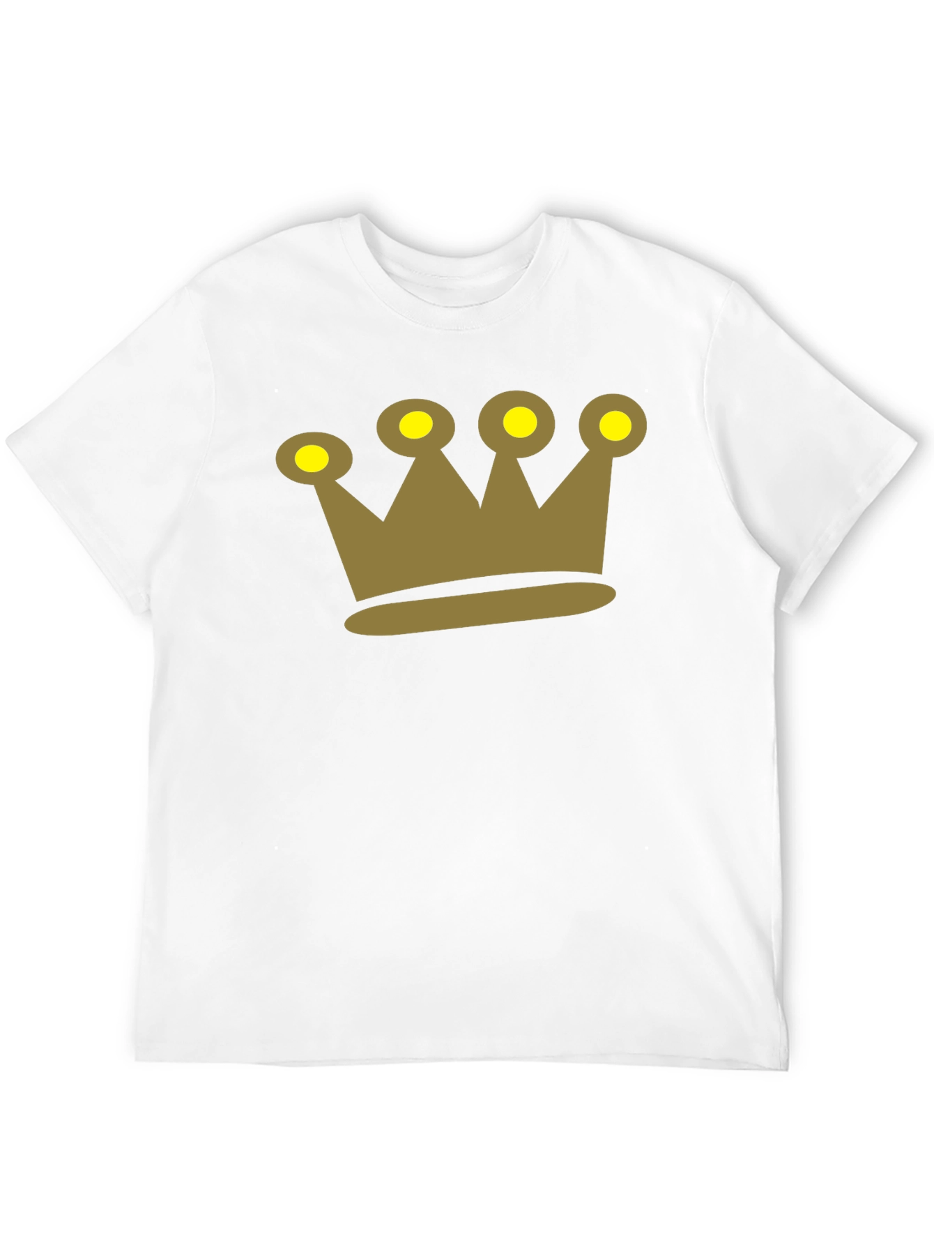 Crown Graphic Tee - Black Cotton Casual Shirt