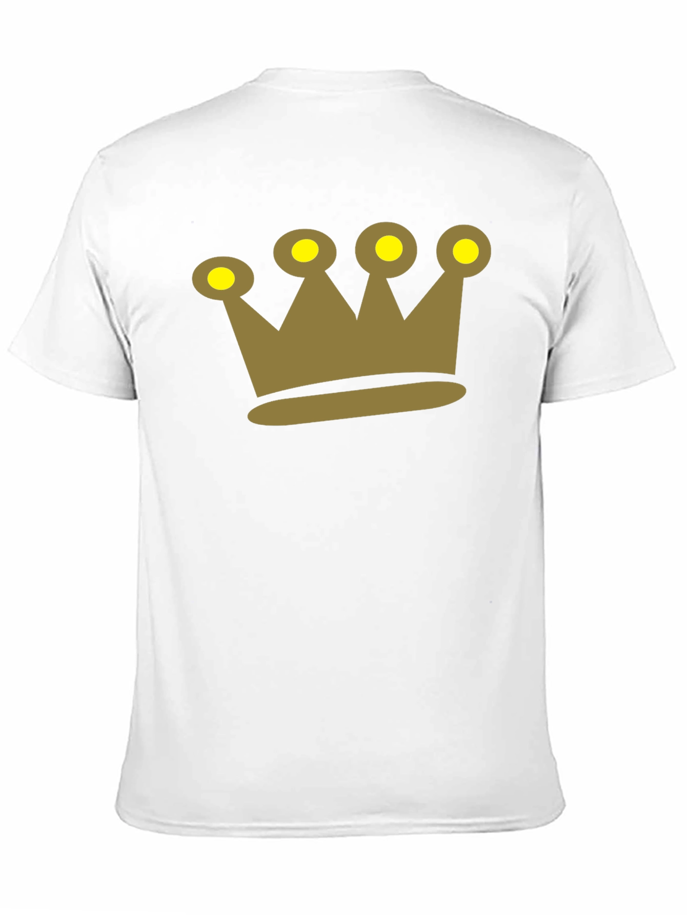 Crown Graphic Tee - Black Cotton Casual Shirt