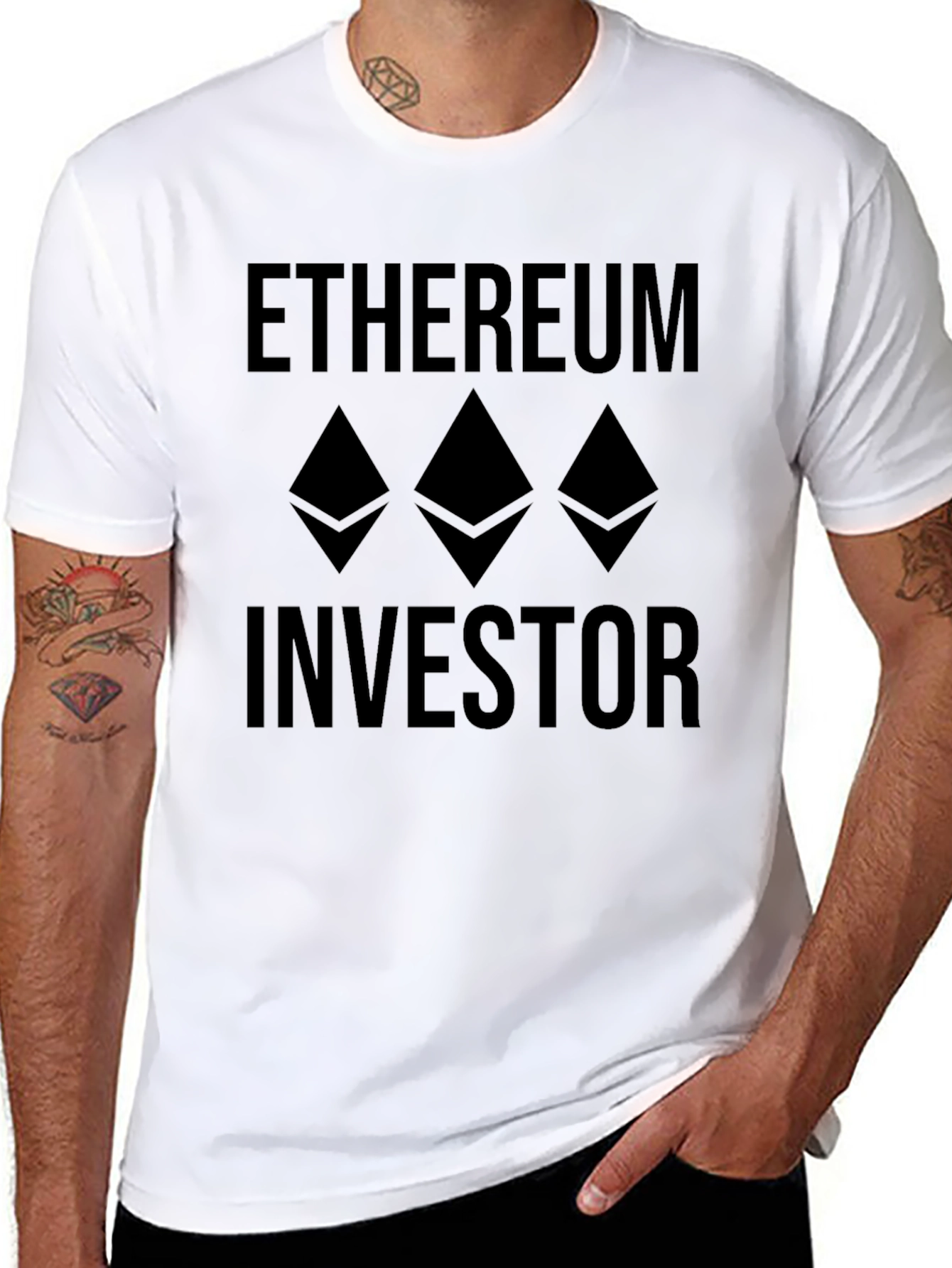 Ethereum Investor Black T-Shirt Crypto Trader