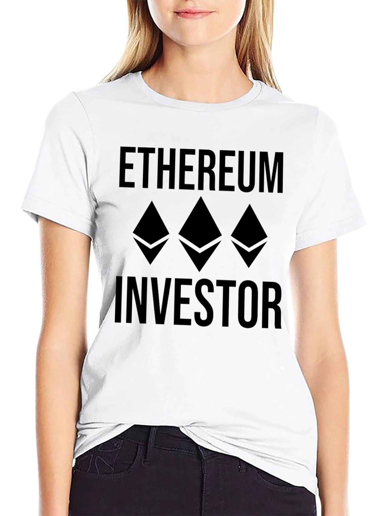 Ethereum Investor Black T-Shirt Crypto Trader
