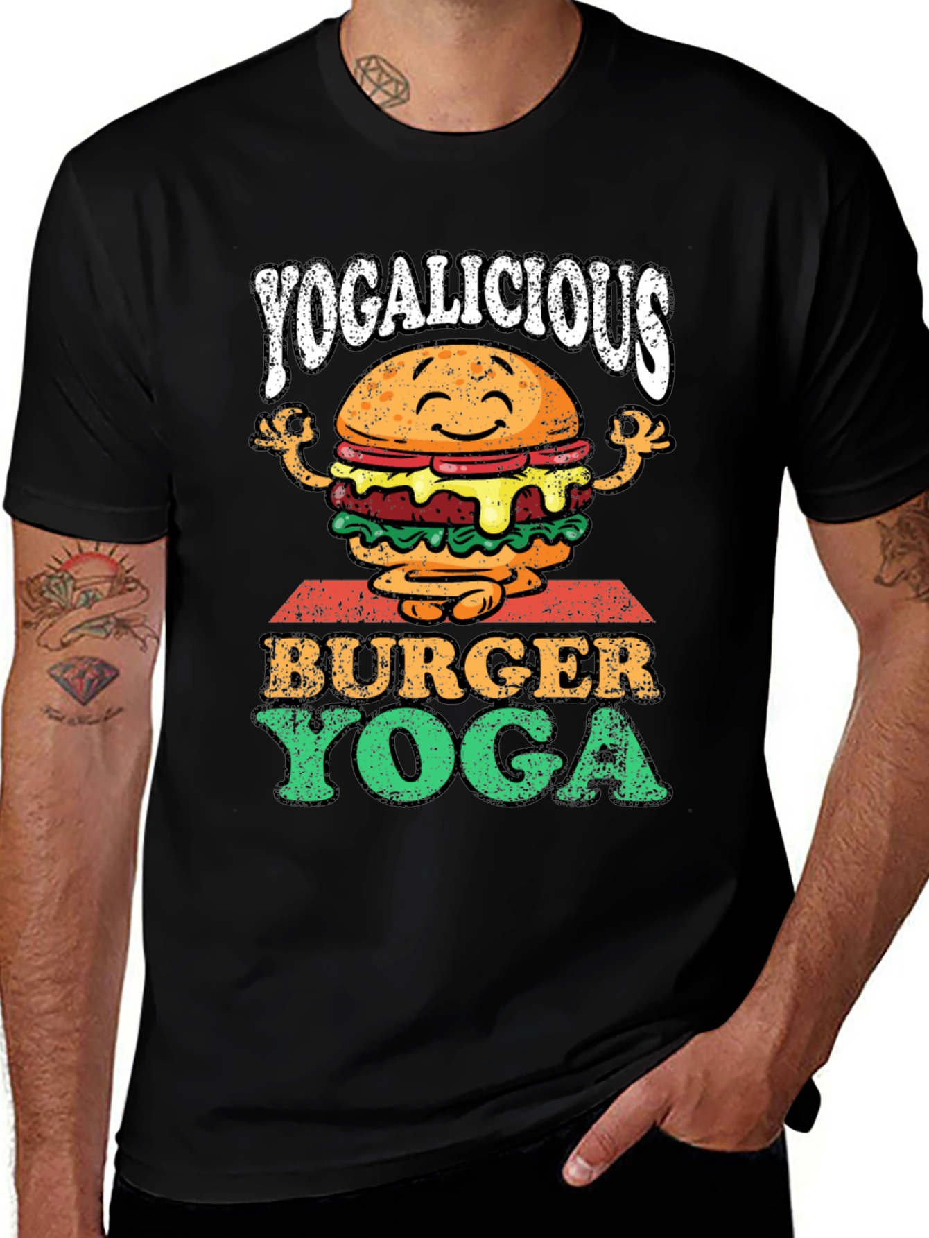 Yogalicious Burger Yoga Graphic Tee