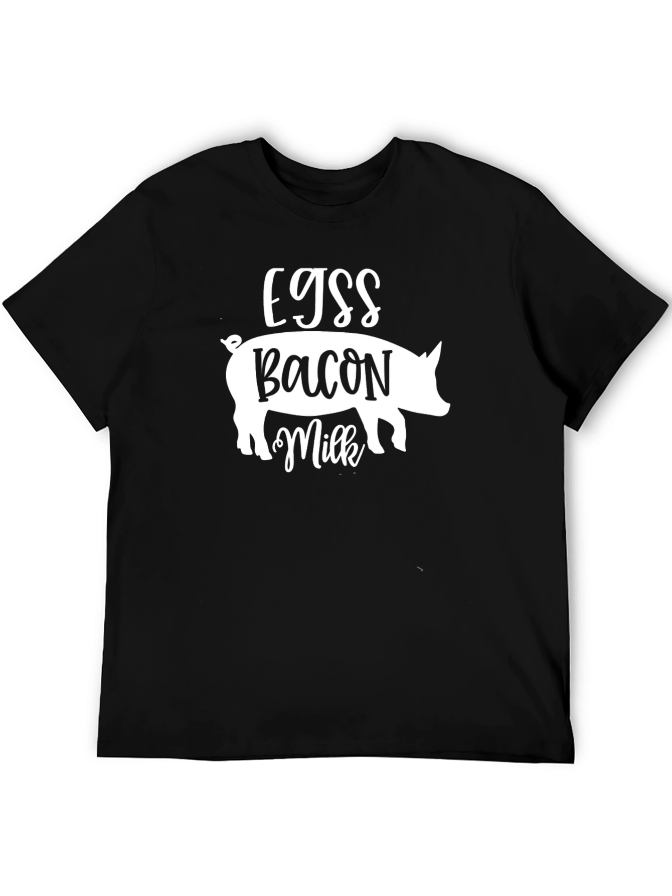 Eggs Bacon Milk Pig Graphic T-Shirt - Unisex