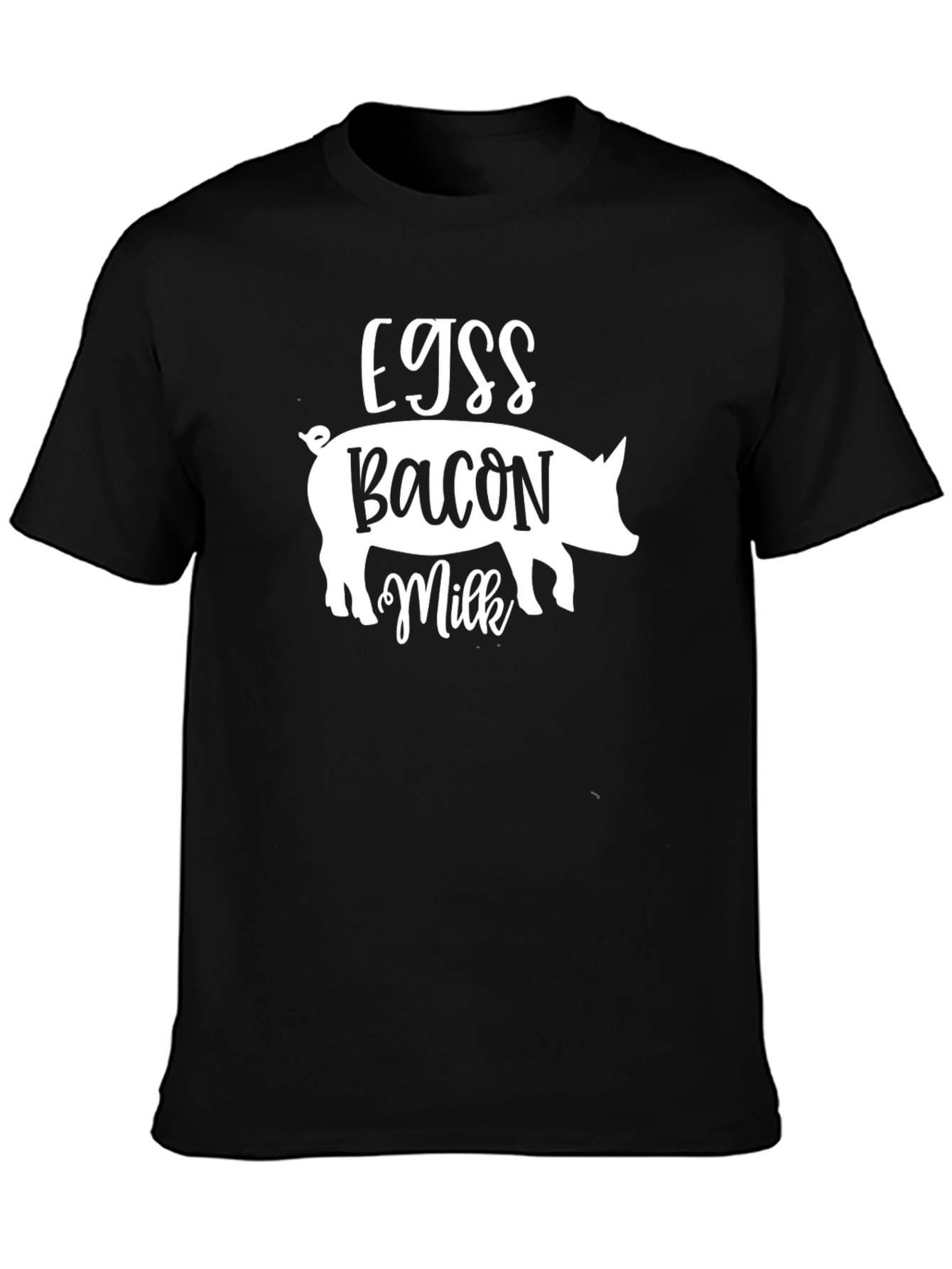 Eggs Bacon Milk Pig Graphic T-Shirt - Unisex