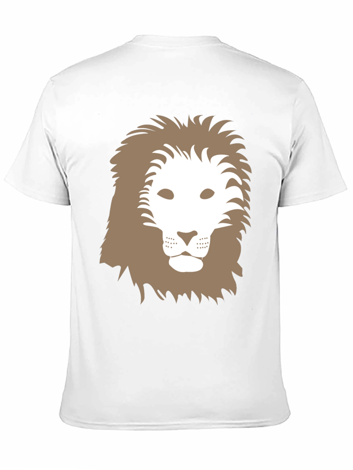 Lion Graphic Tee - Black Cotton Casual Shirt