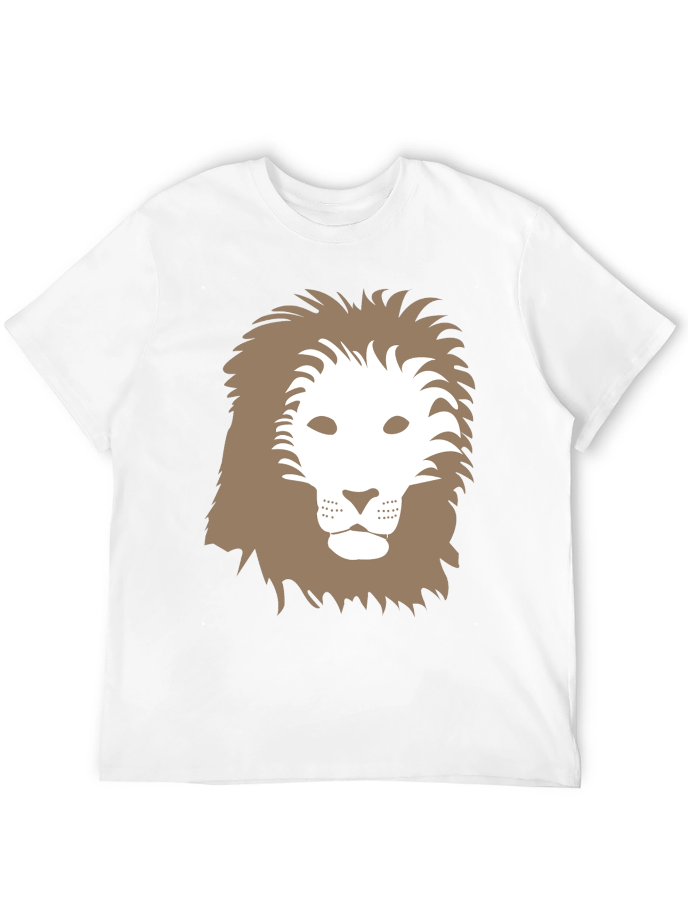 Lion Graphic Tee - Black Cotton Casual Shirt