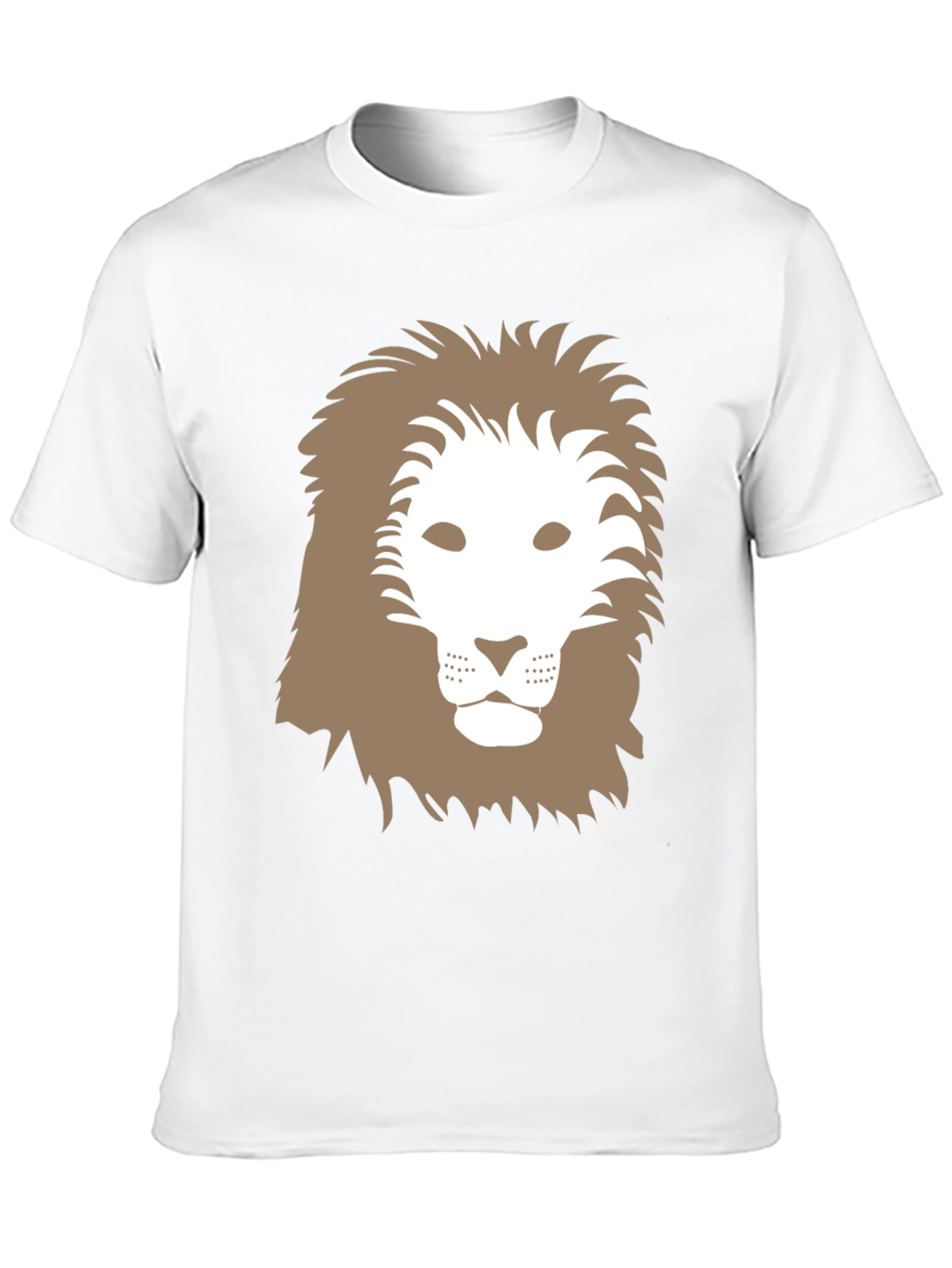 Lion Graphic Tee - Black Cotton Casual Shirt