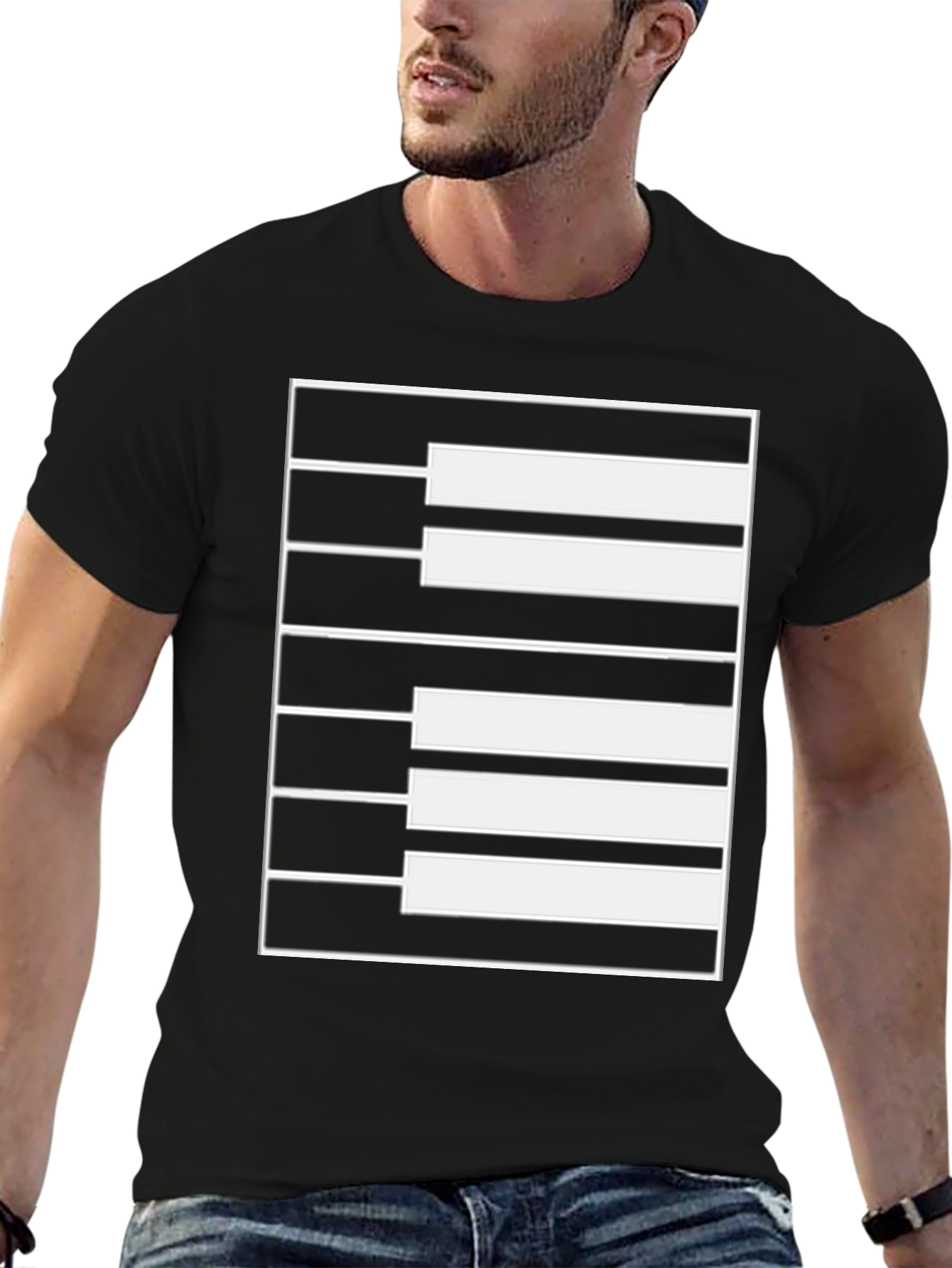 Piano Keys Graphic Tee - Music Lover Shirt