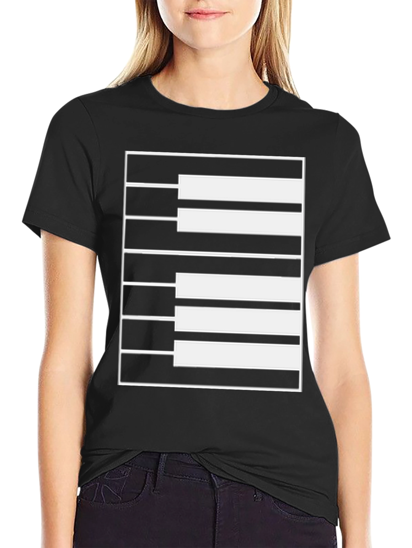 Piano Keys Graphic Tee - Music Lover Shirt