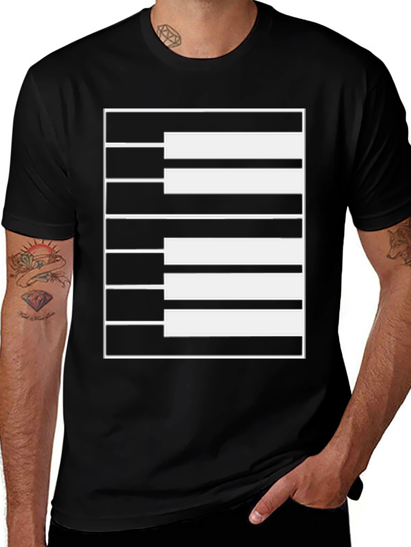 Piano Keys Graphic Tee - Music Lover Shirt