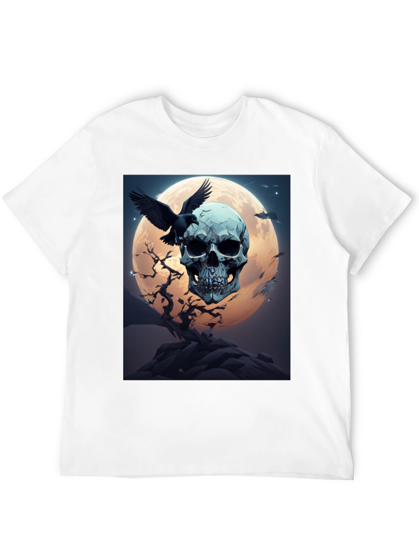 Skull & Raven Graphic Tee - Dark Moon Design