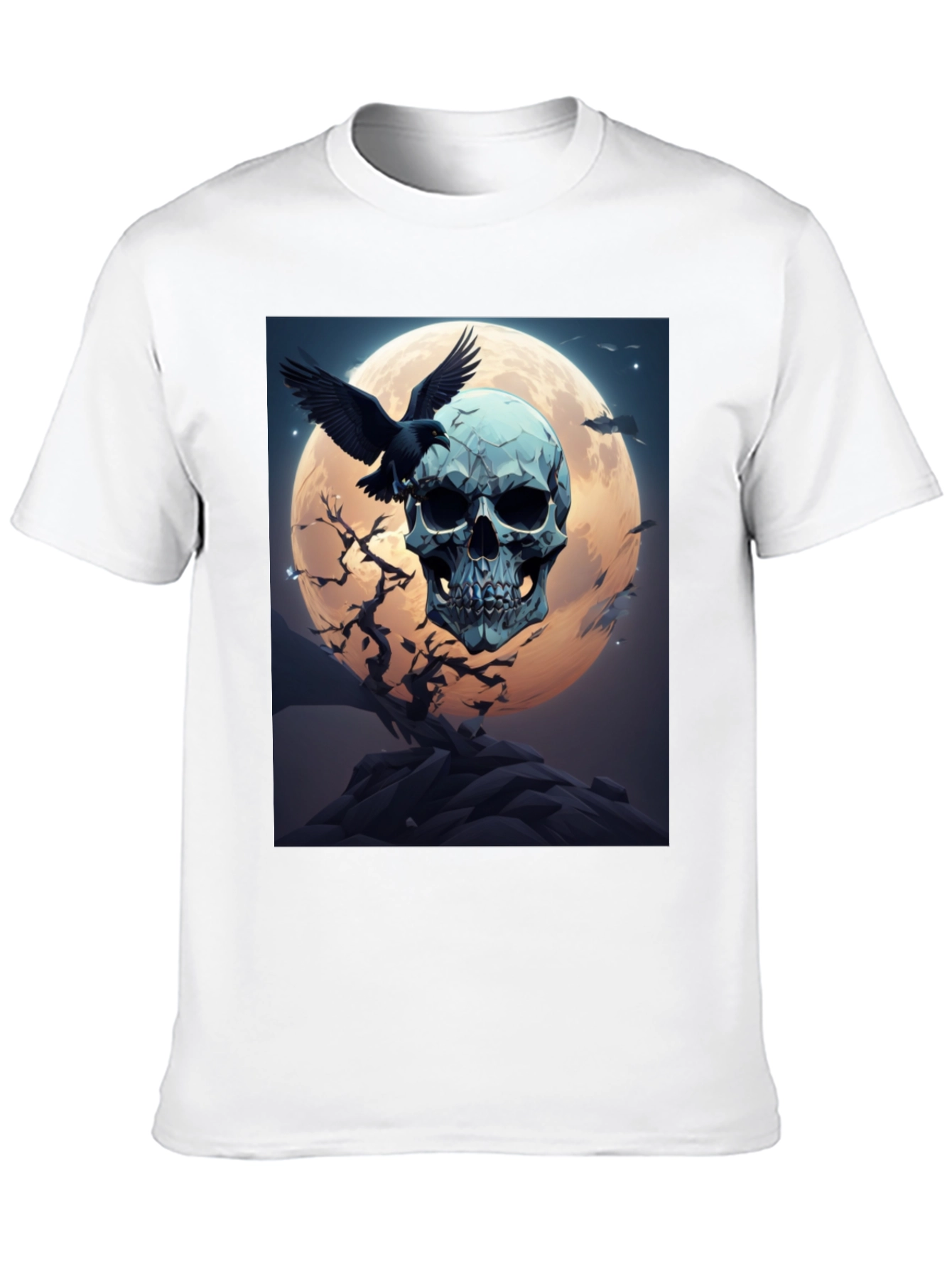 Skull & Raven Graphic Tee - Dark Moon Design