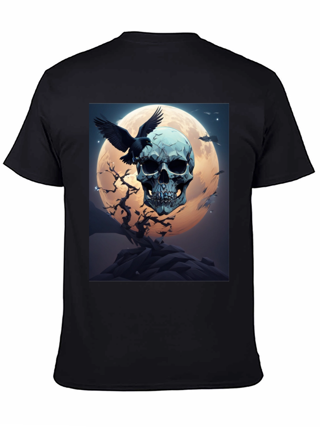 Skull & Raven Graphic Tee - Dark Moon Design