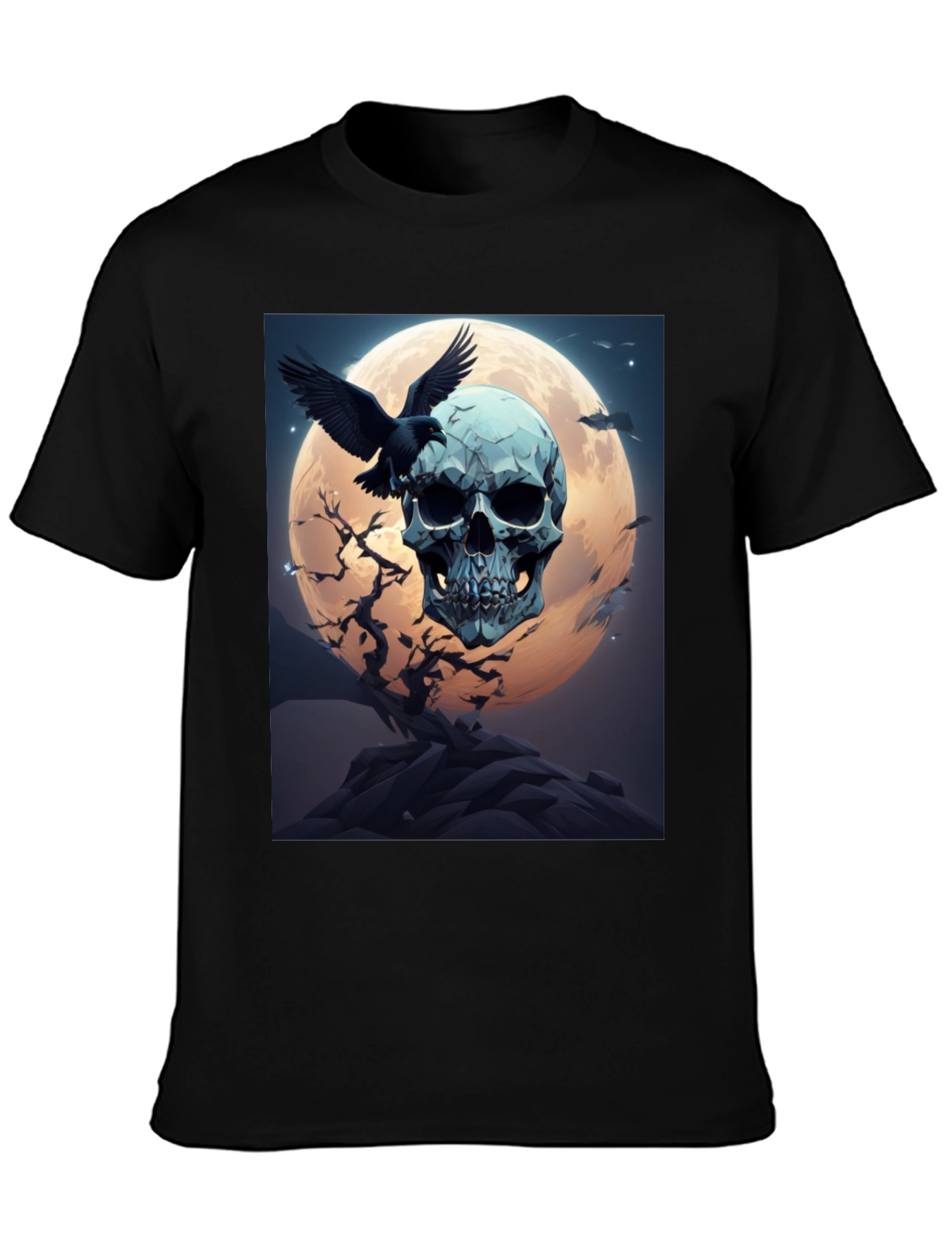 Skull & Raven Graphic Tee - Dark Moon Design