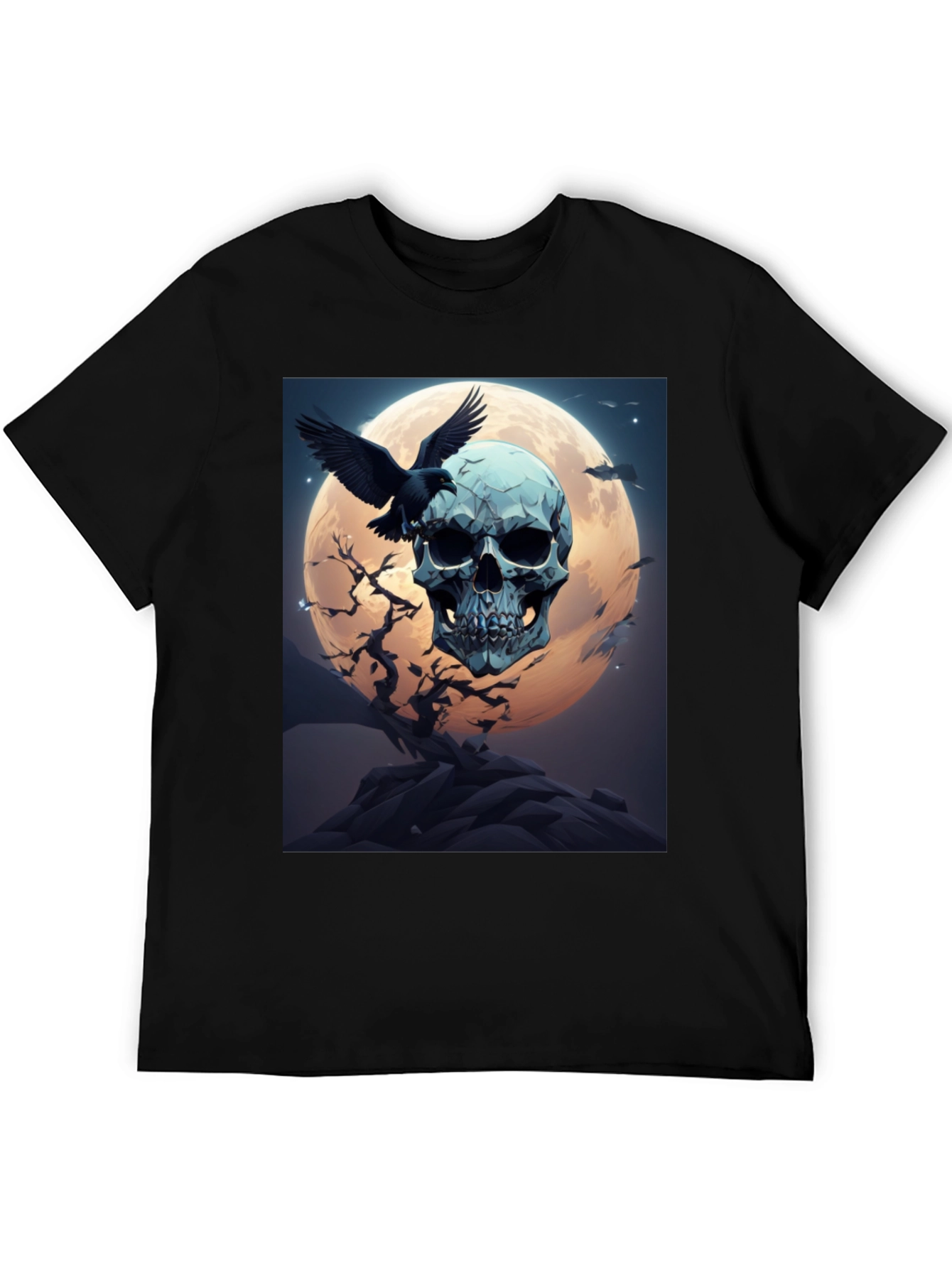 Skull & Raven Graphic Tee - Dark Moon Design