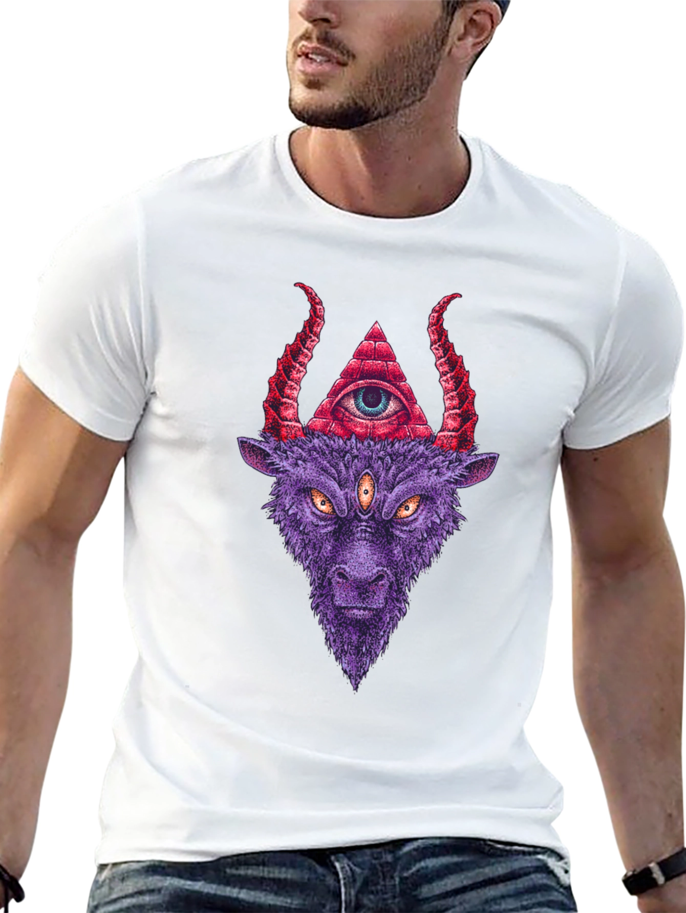 Baphomet Graphic T-Shirt - Occult Style Tee