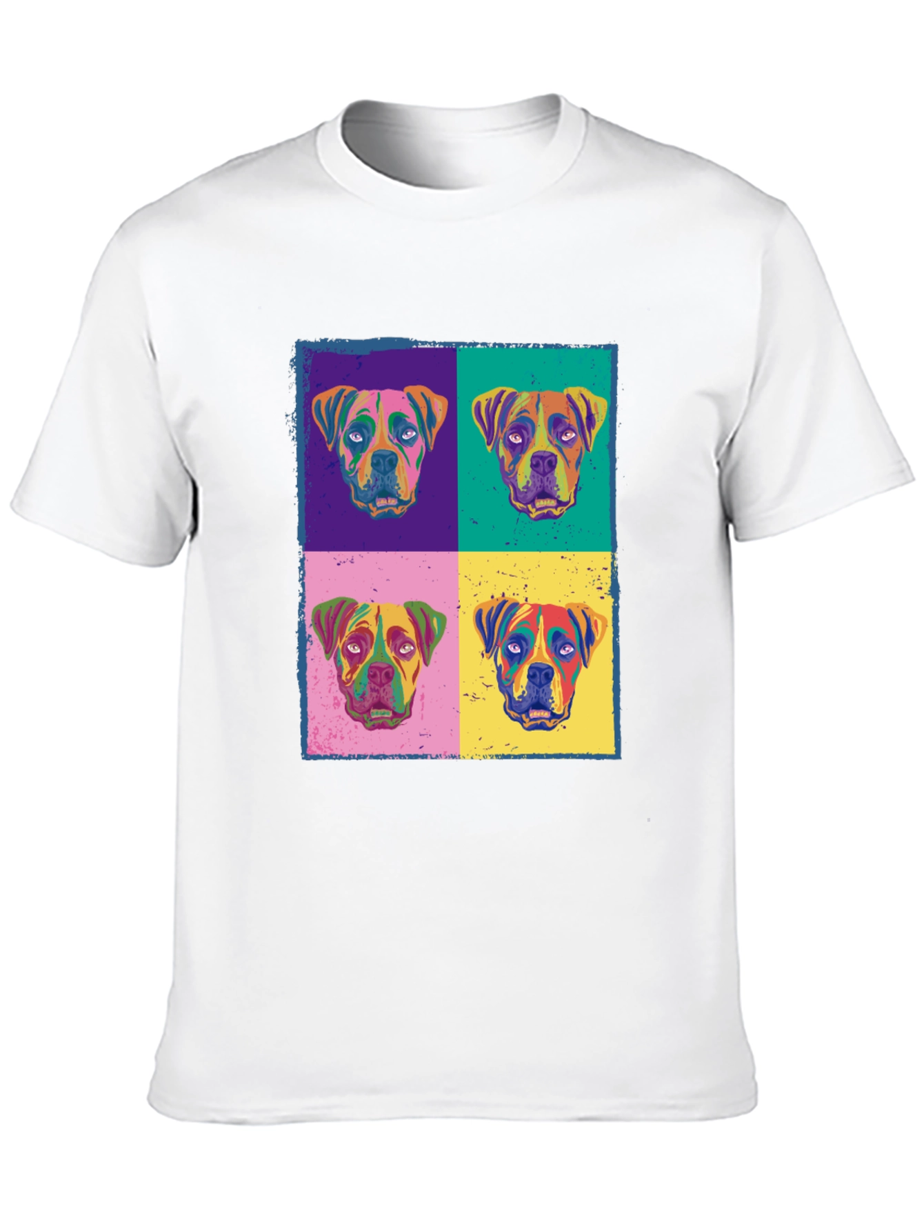 Dog Pop Art Print Black T-Shirt
