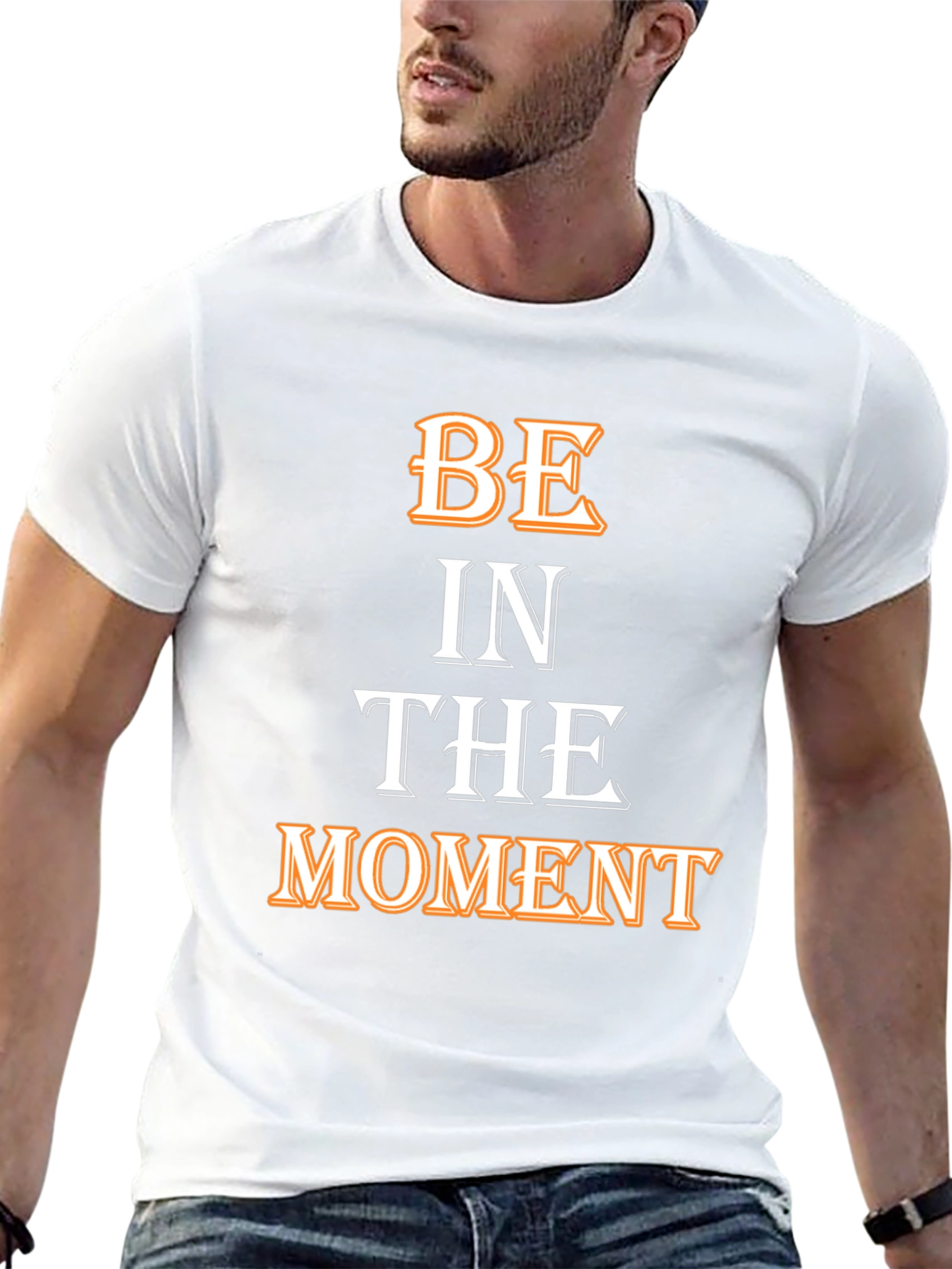 Be In The Moment T-Shirt - Motivational Black Tee