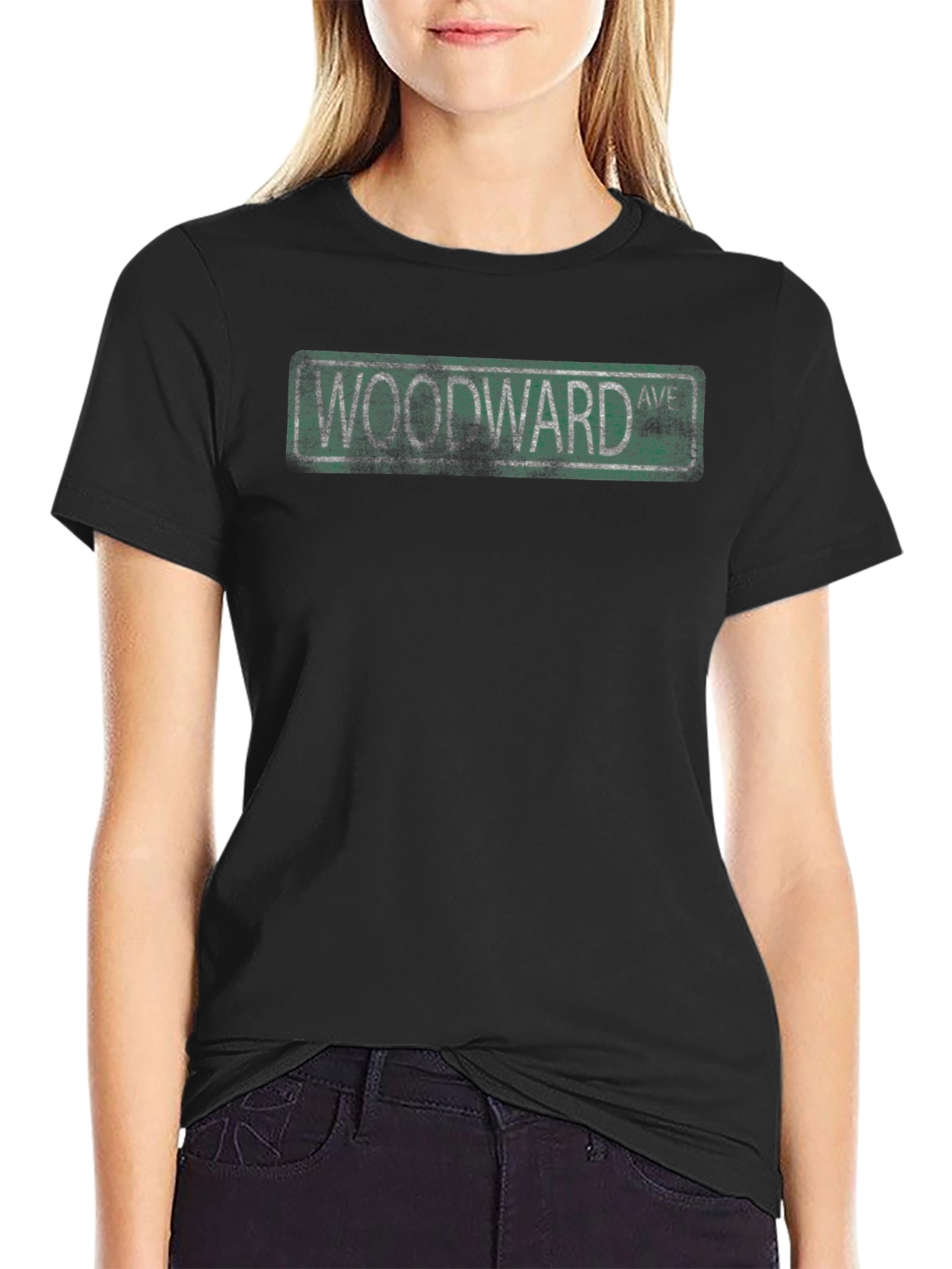Woodward Ave Street Sign T-Shirt