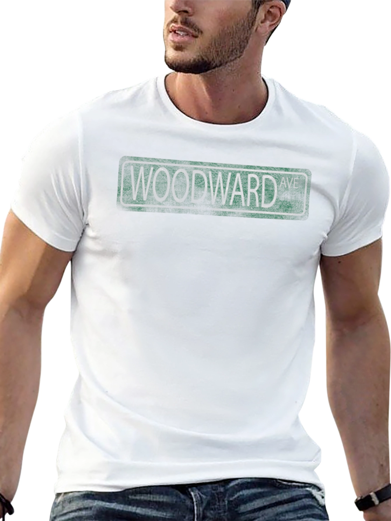 Woodward Ave Street Sign T-Shirt