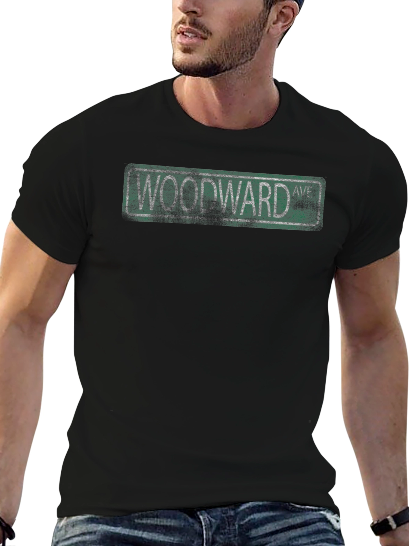 Woodward Ave Street Sign T-Shirt