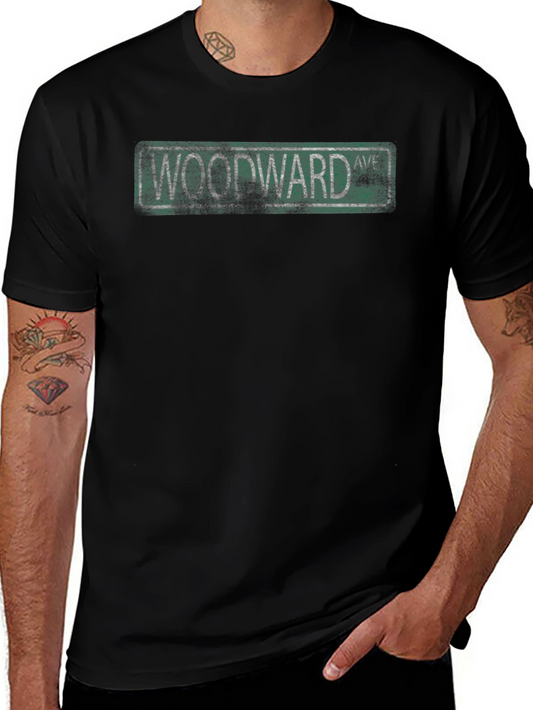 Woodward Ave Street Sign T-Shirt
