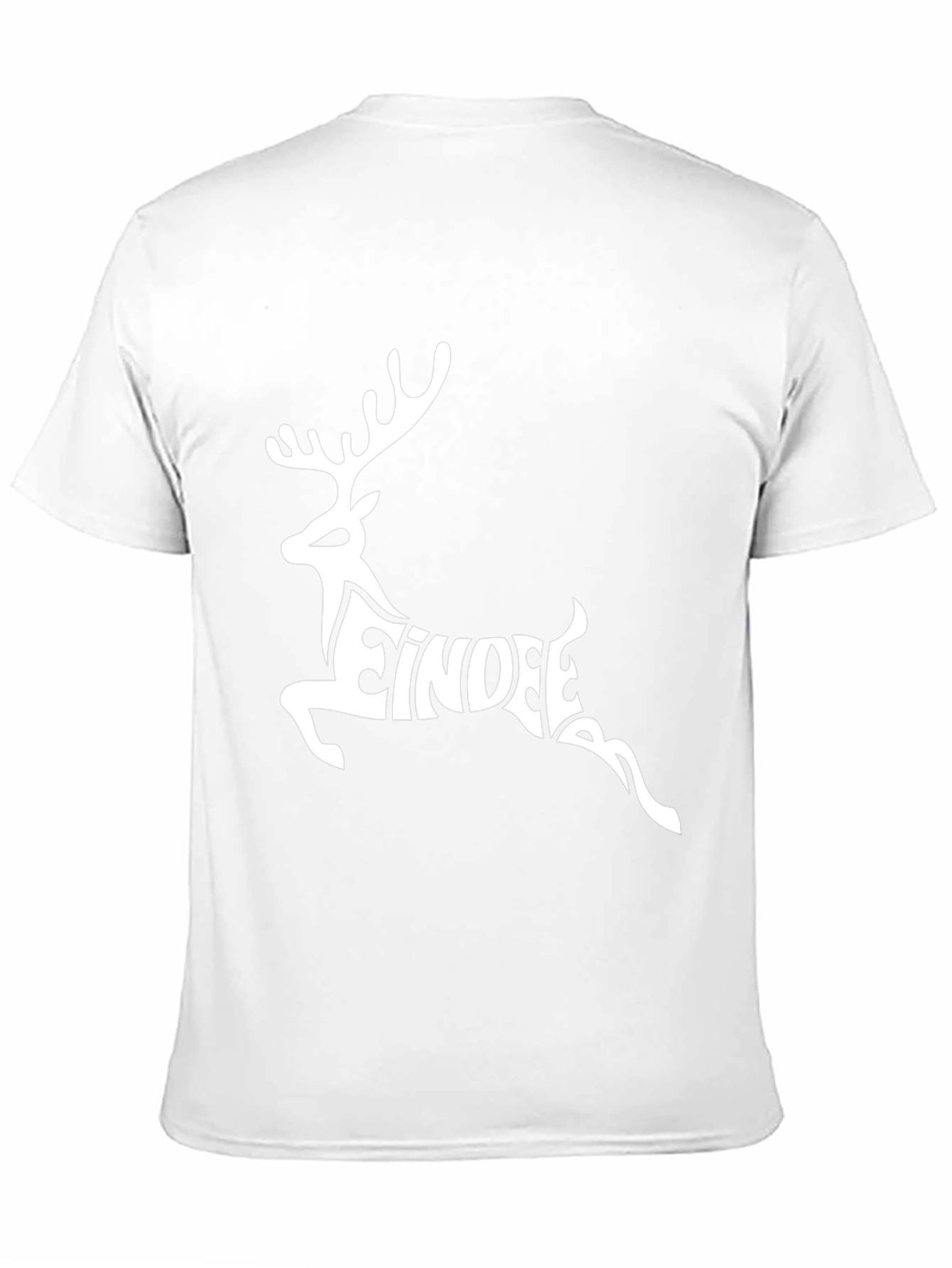 Festive Reindeer Graphic Tee - Black