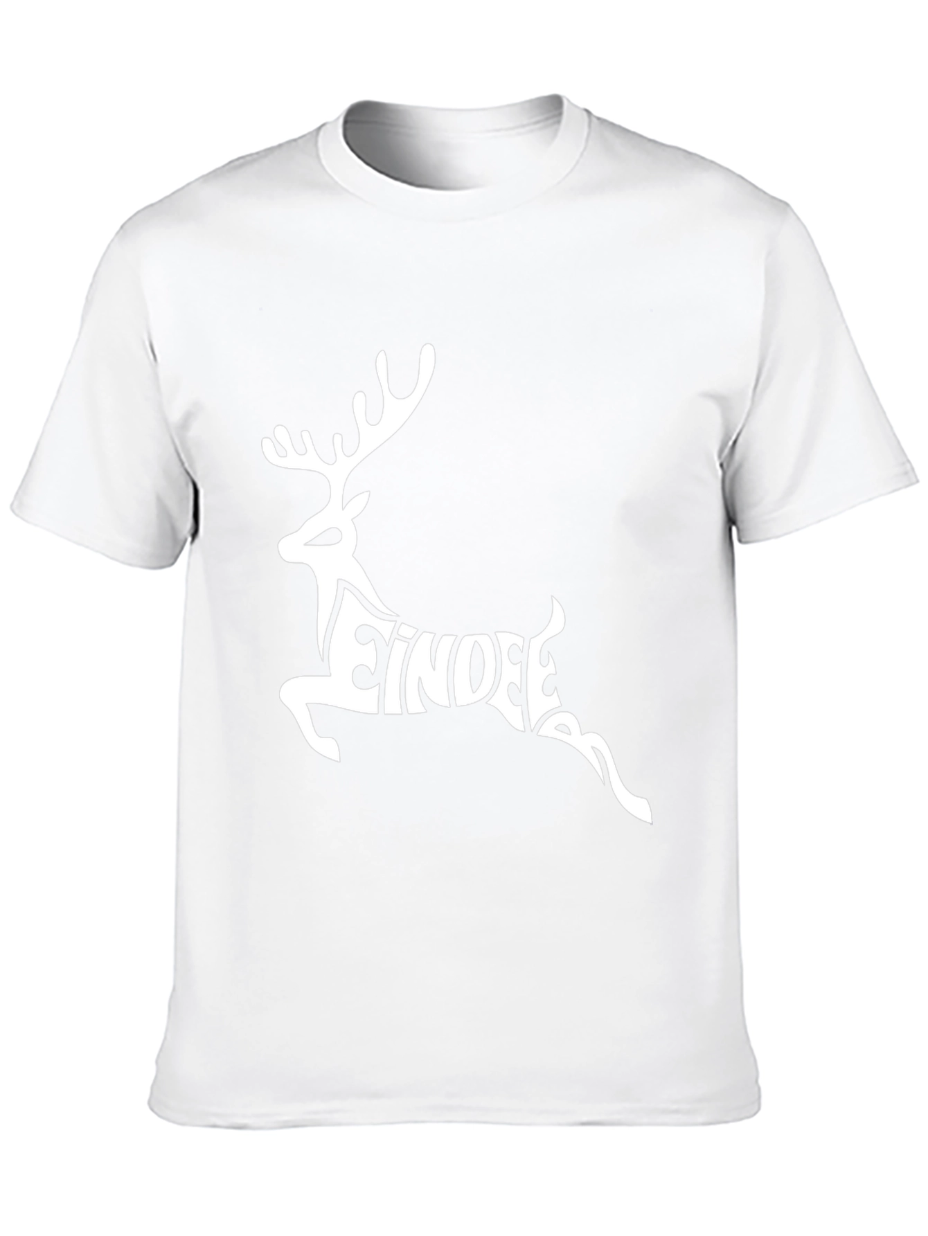 Festive Reindeer Graphic Tee - Black