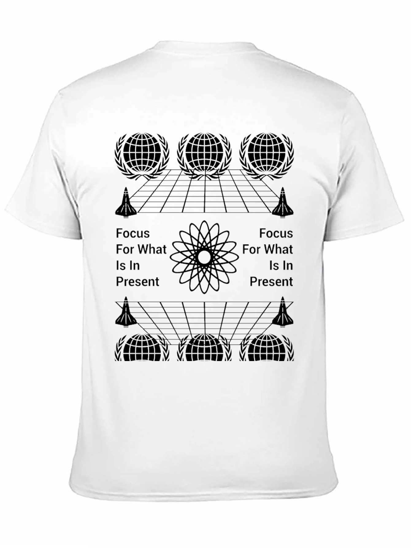 Focus in Present Graphic Tee - Black