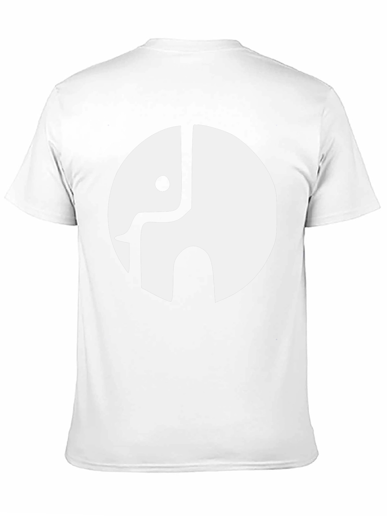 Abstract Elephant Graphic Print Black T-Shirt
