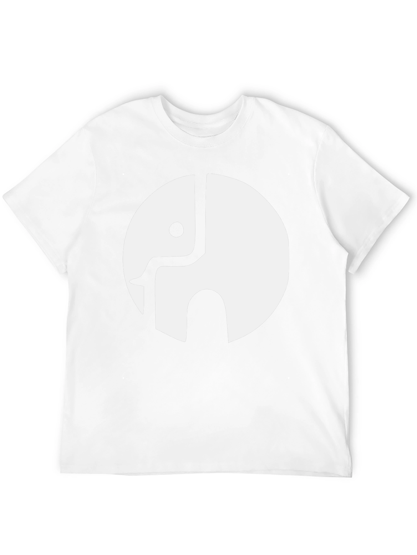Abstract Elephant Graphic Print Black T-Shirt