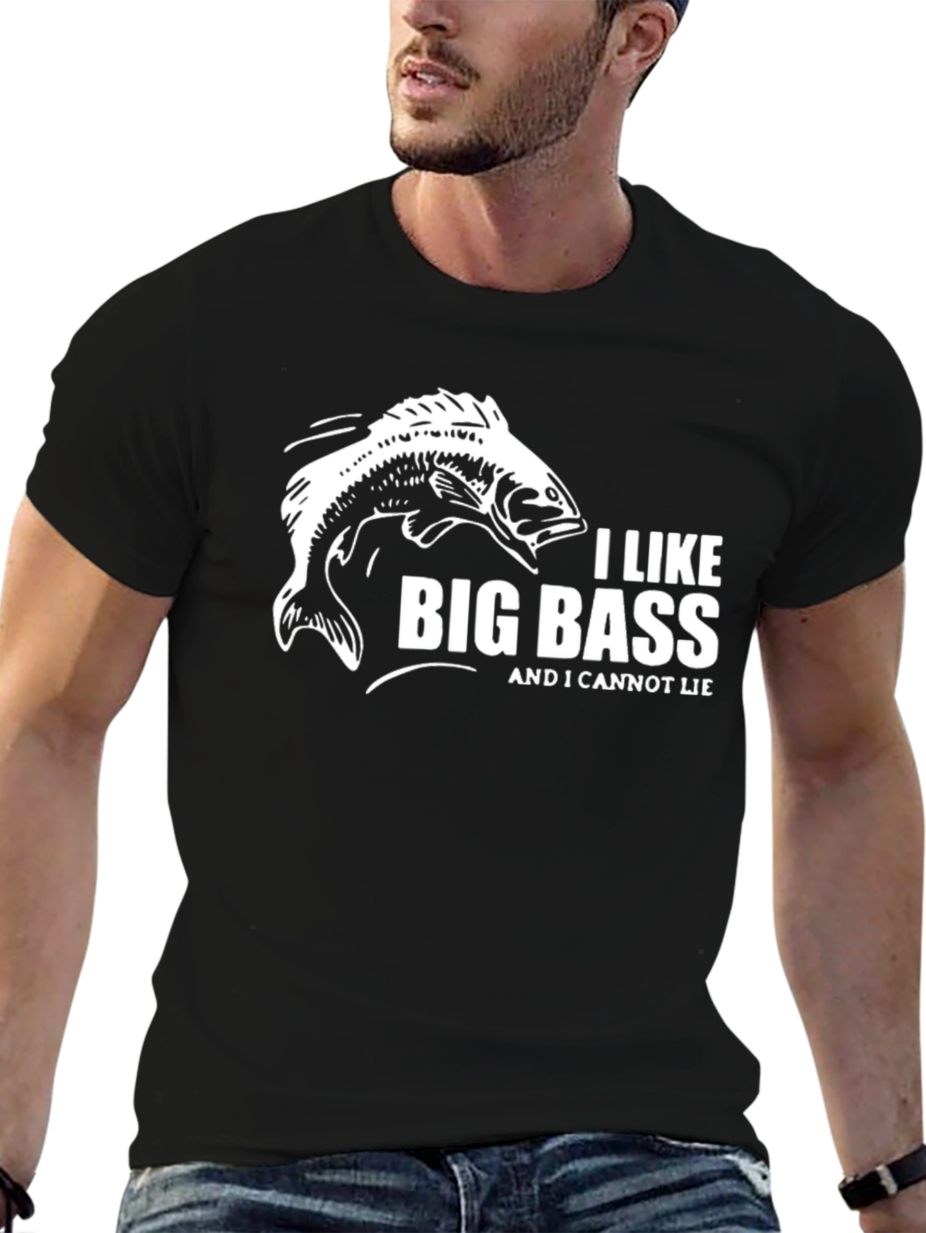 I Like Big Bass T-Shirt - Funny Fishing Tee