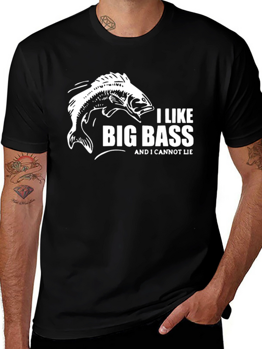 I Like Big Bass T-Shirt - Funny Fishing Tee