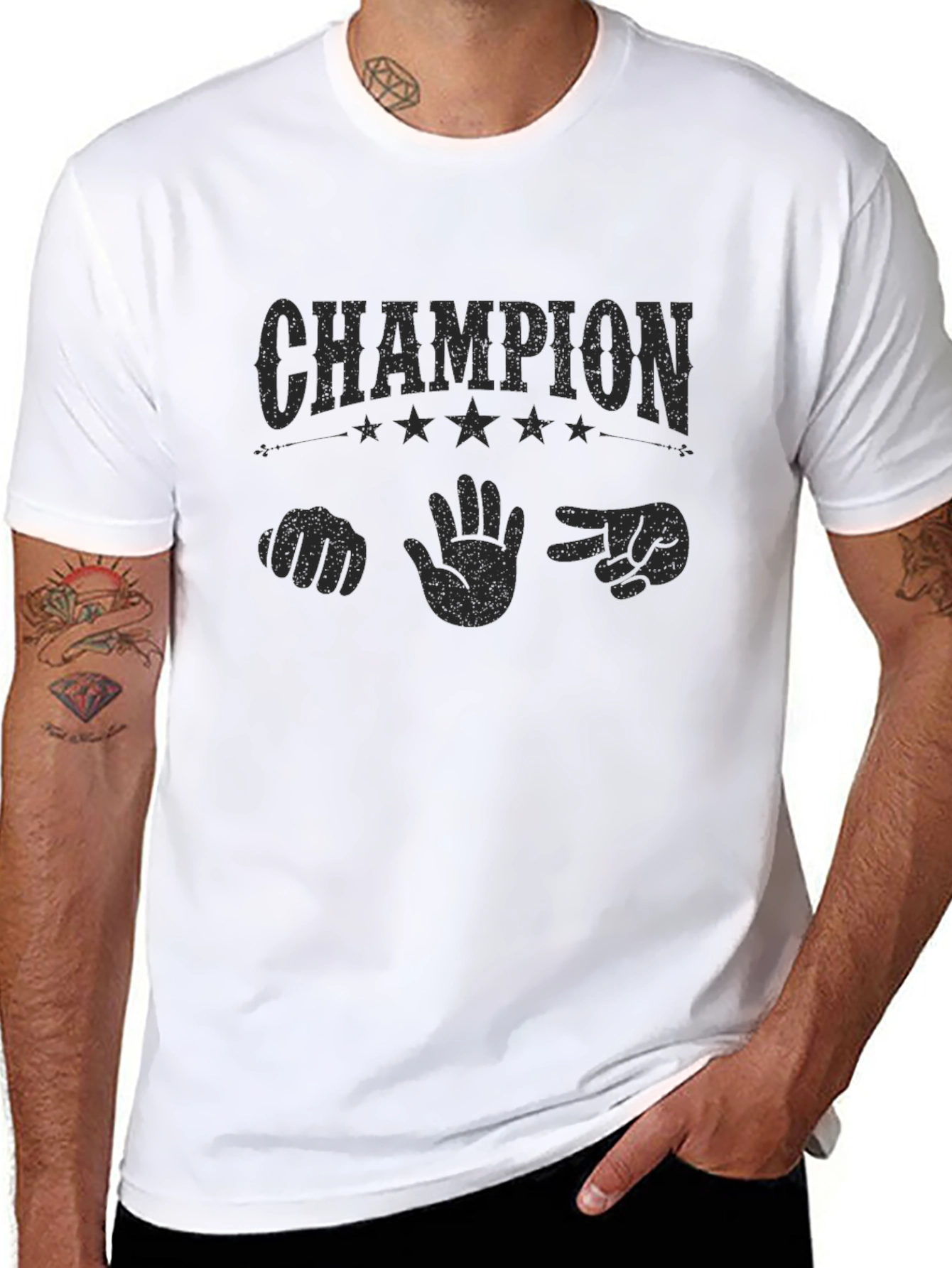 Champion Rock Paper Scissors Graphic T-Shirt