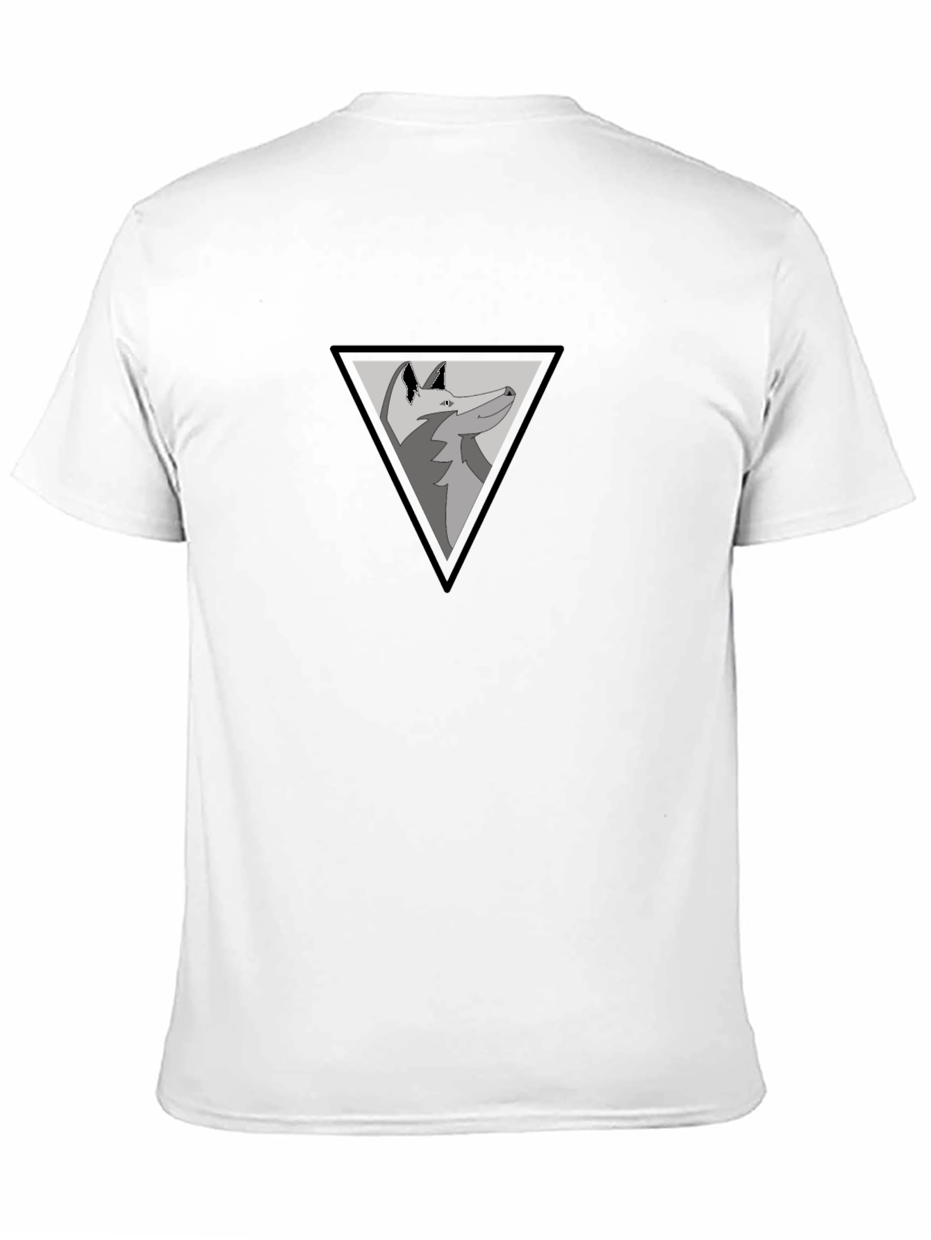 Mens Black T-Shirt - Wolf Design