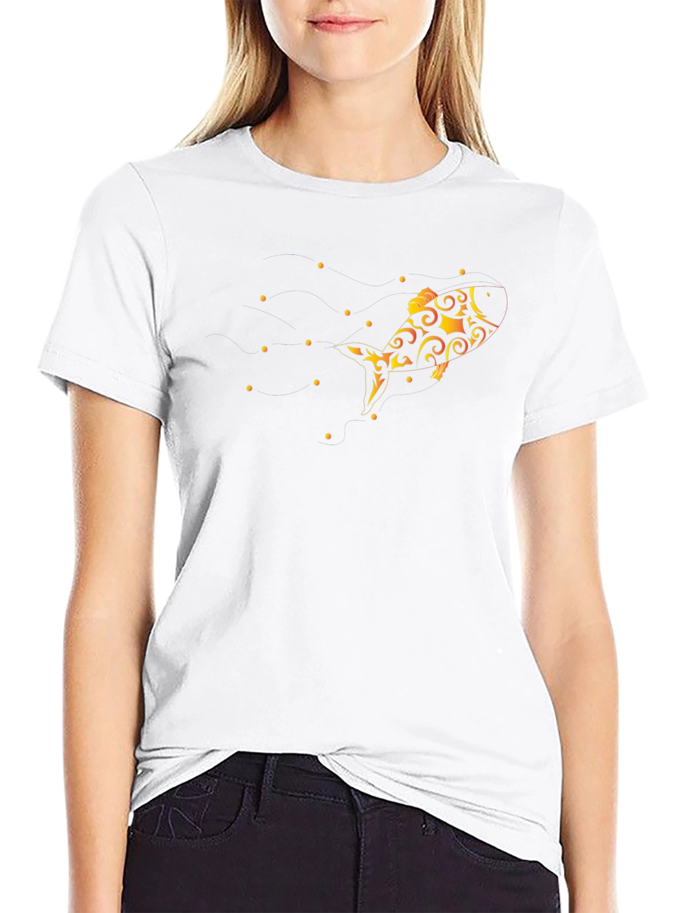 Goldfish Swirl Black Tee